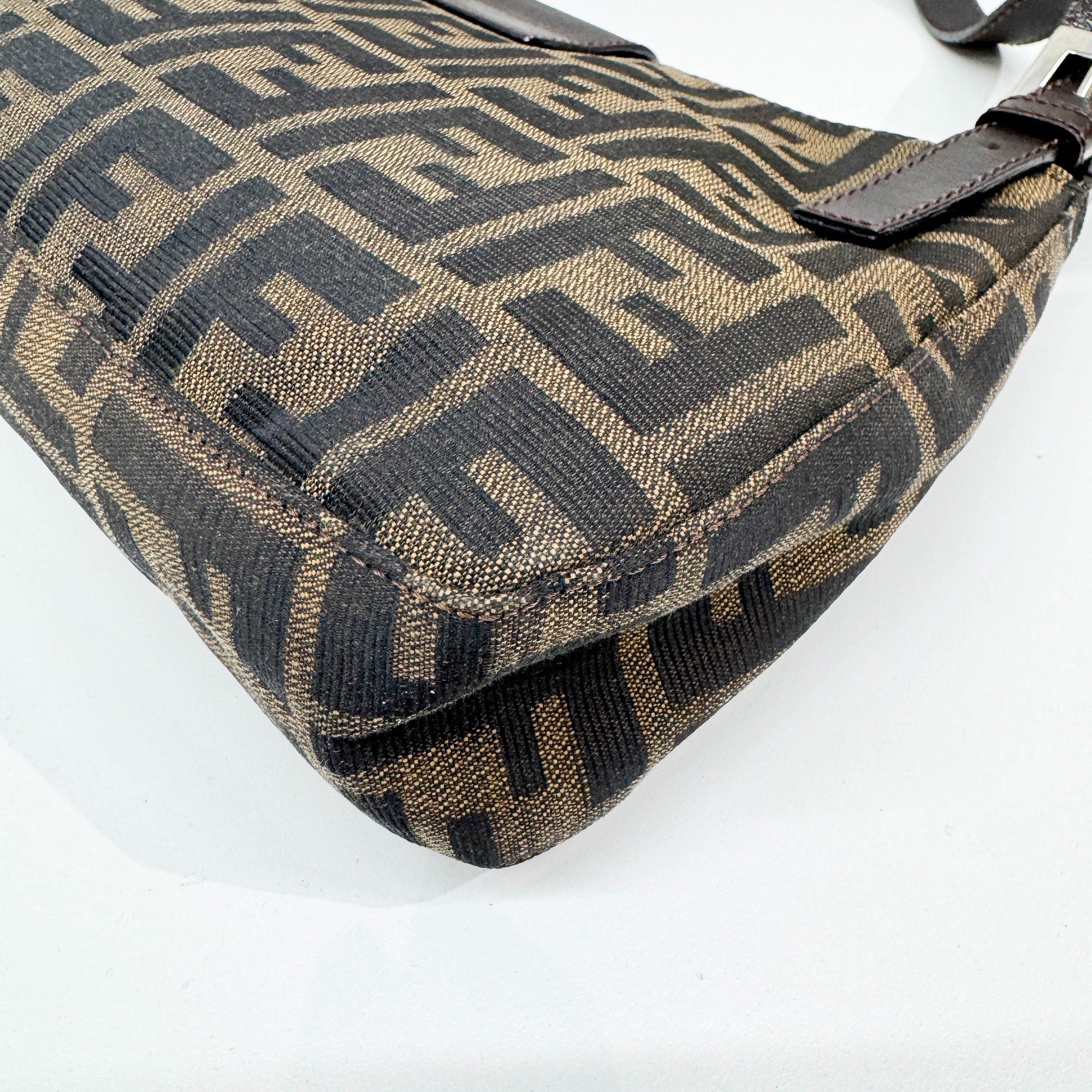 Brown Zucca Canvas Shoulder Bag