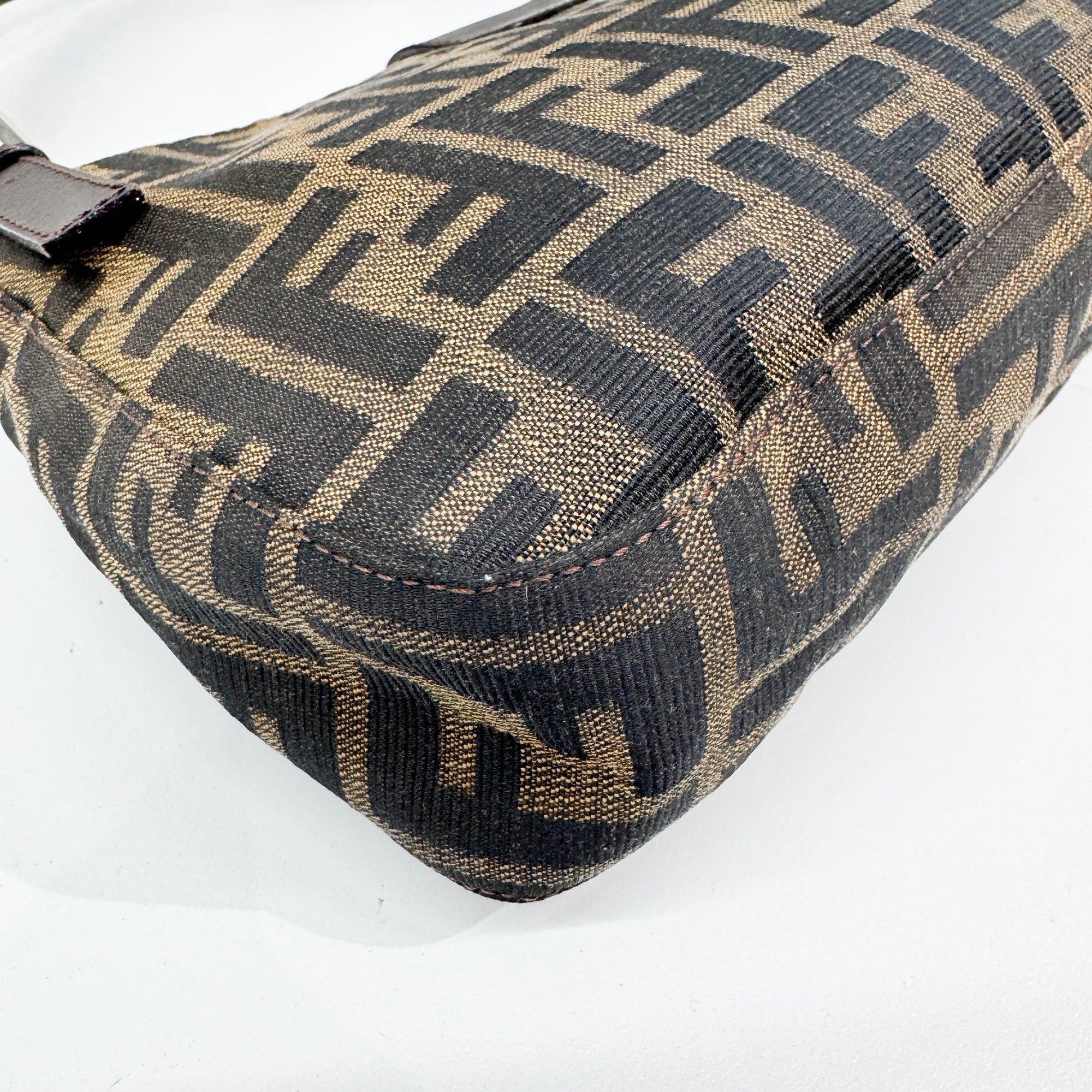 Brown Zucca Canvas Shoulder Bag