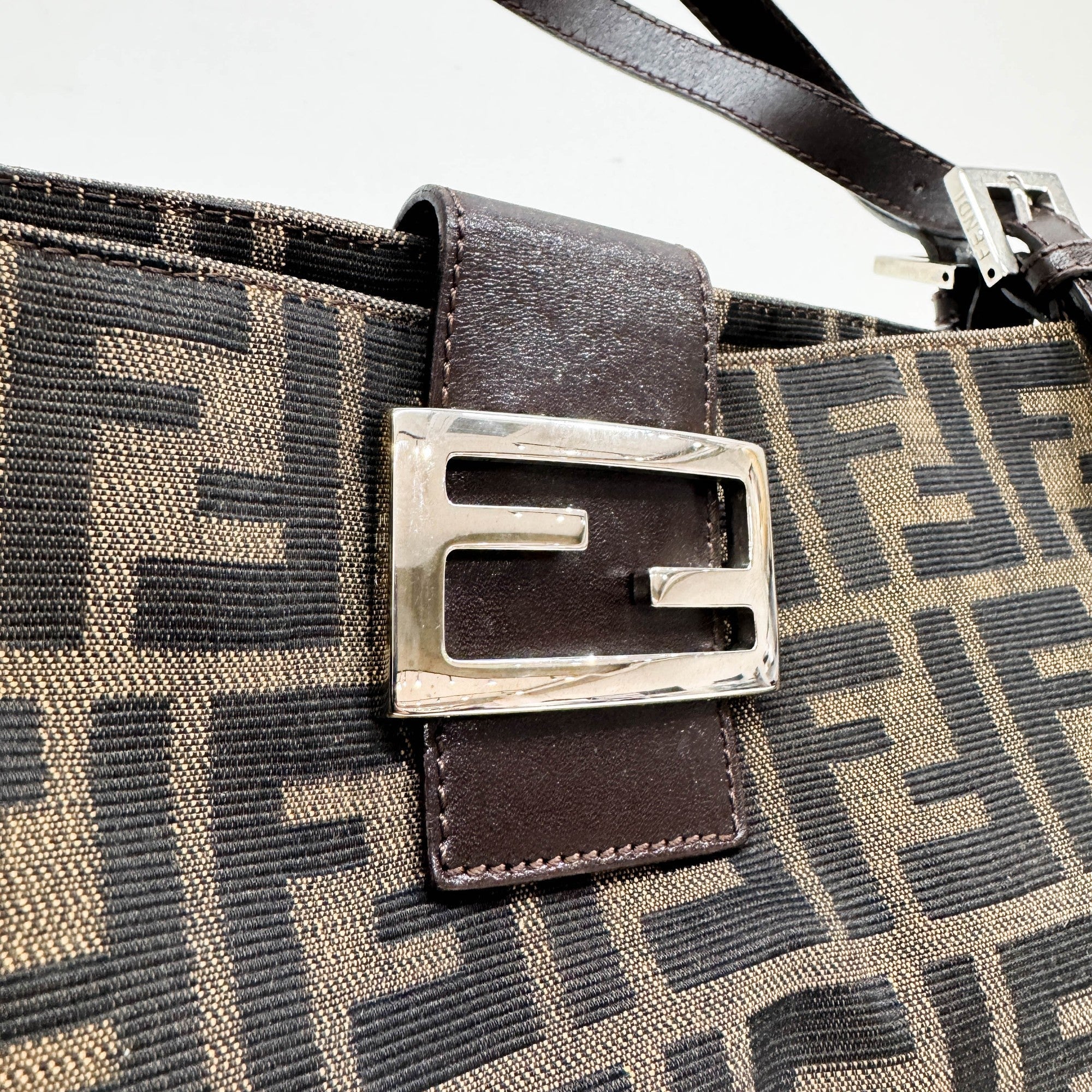 Brown Zucca Canvas Shoulder Bag