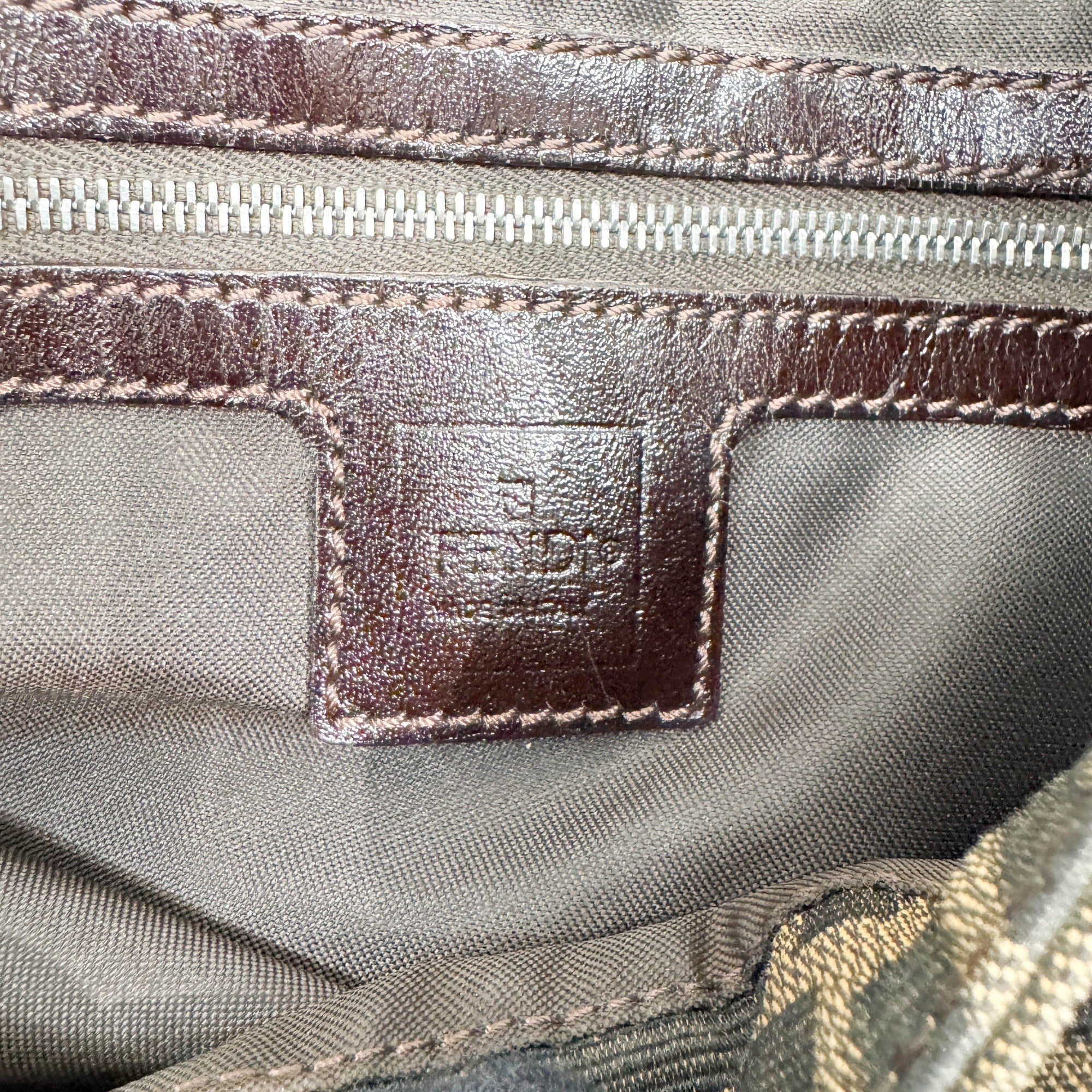 Brown Zucca Canvas Shoulder Bag