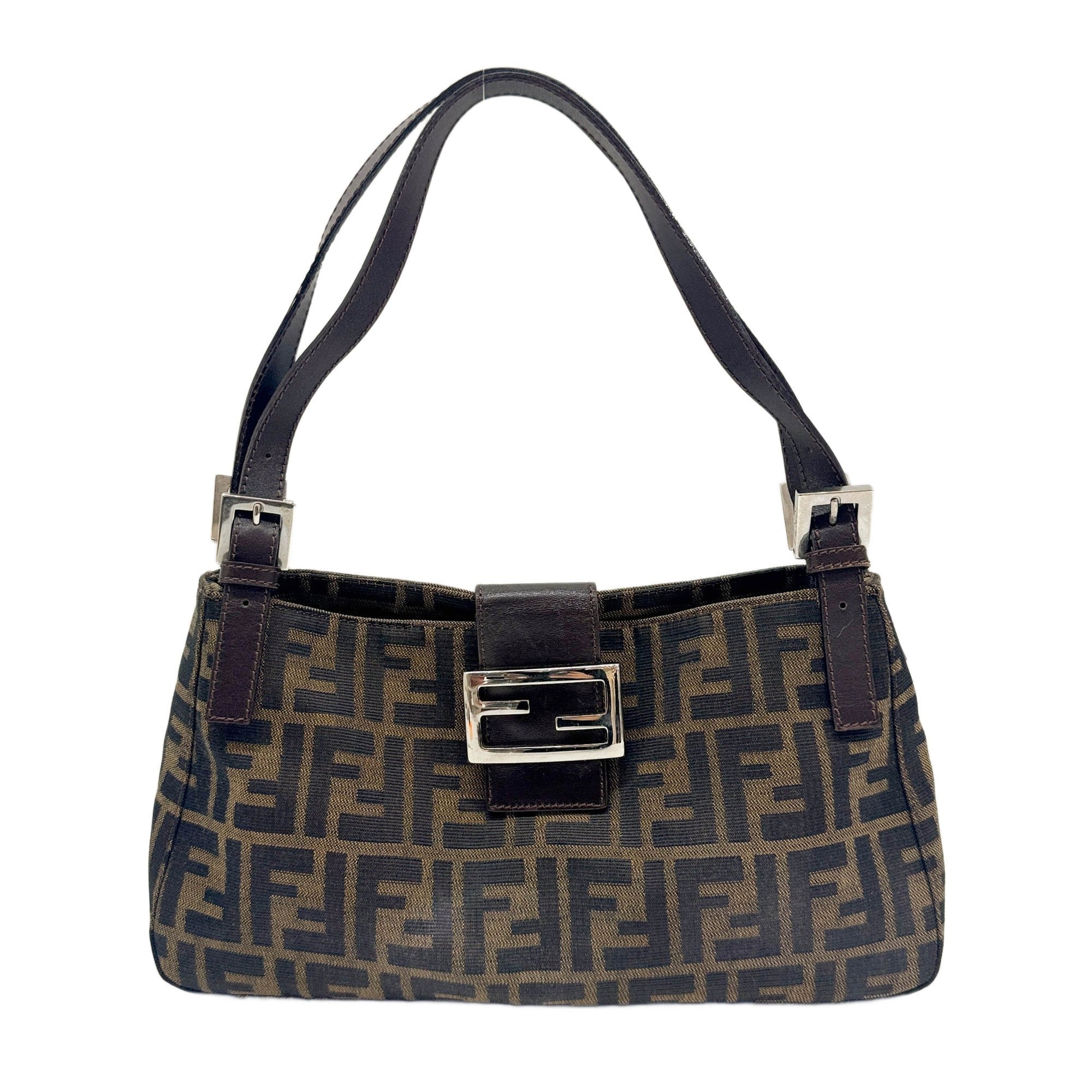 Brown Zucca Canvas Shoulder Bag