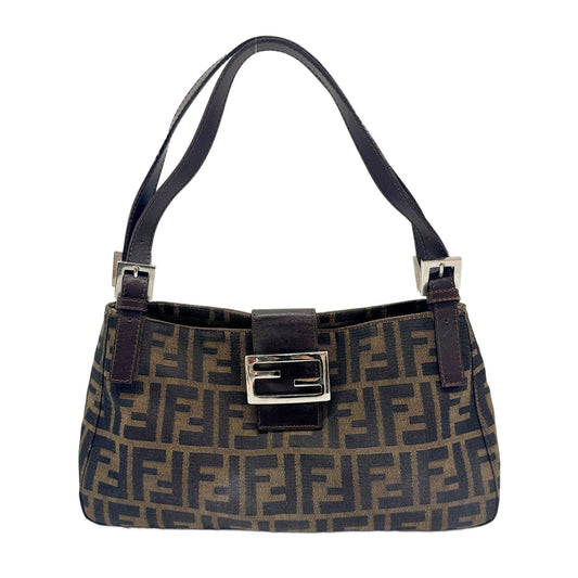 Brown Zucca Canvas Shoulder Bag