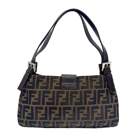 Brown Zucca Canvas Shoulder Bag