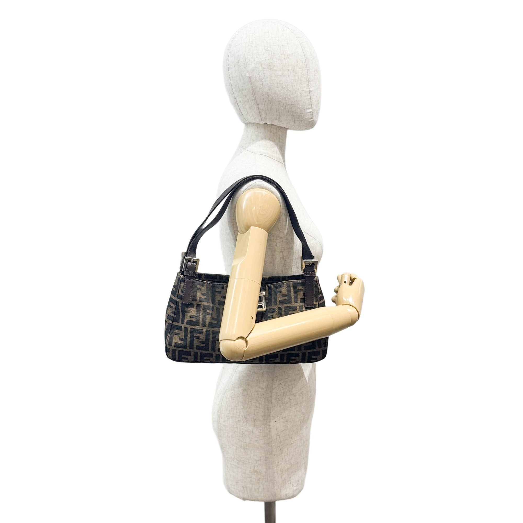 Brown Zucca Canvas Shoulder Bag