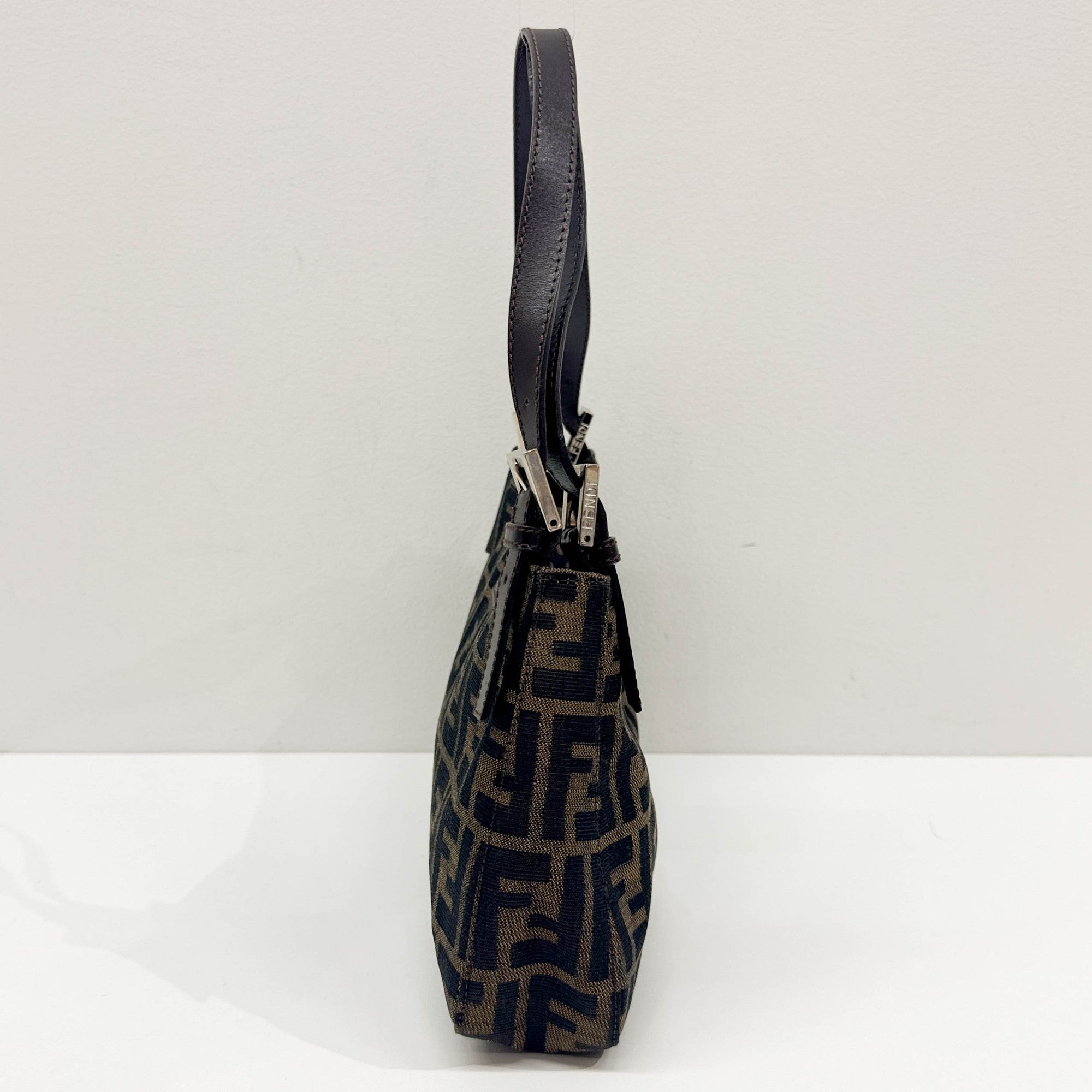 Brown Zucca Canvas Shoulder Bag