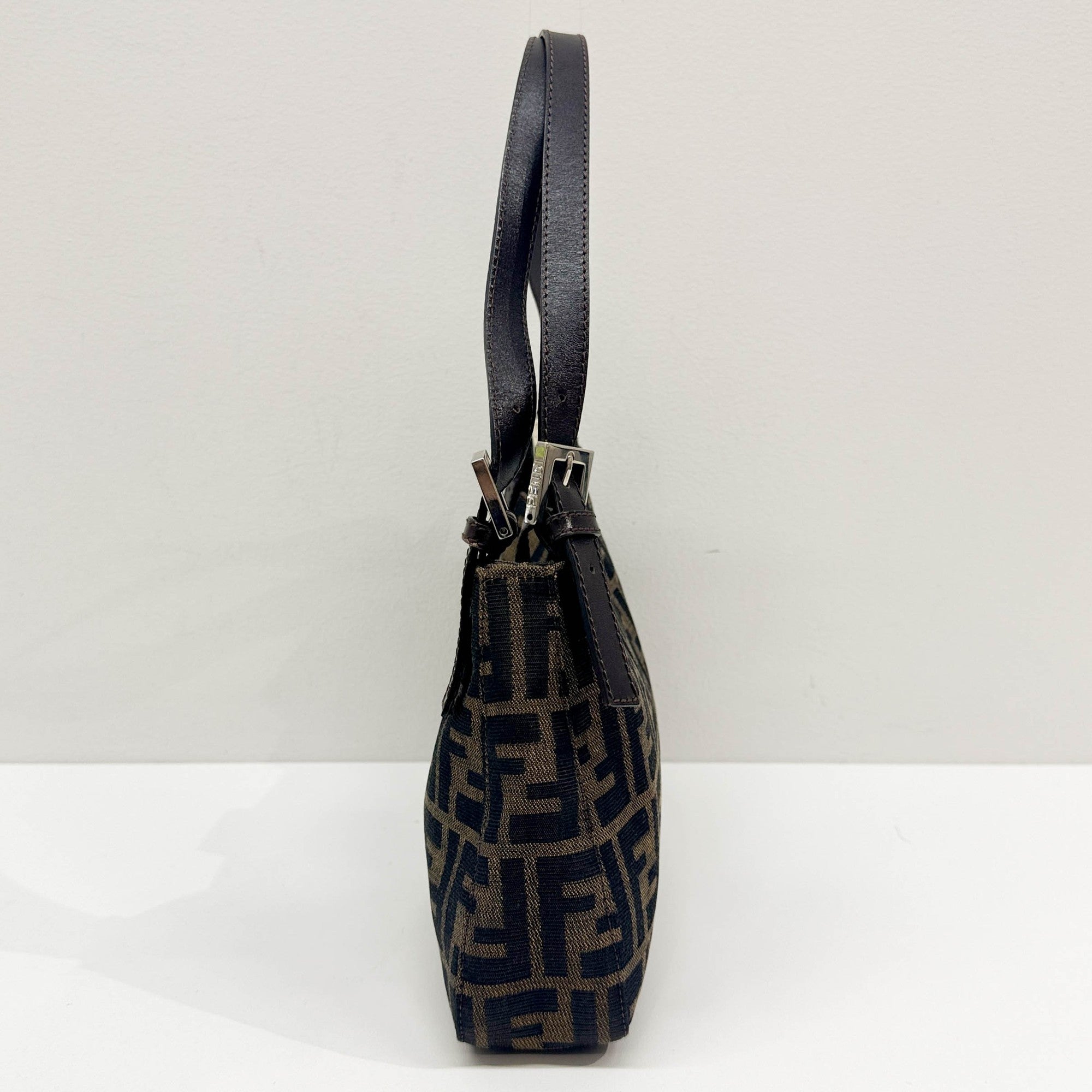 Brown Zucca Canvas Shoulder Bag