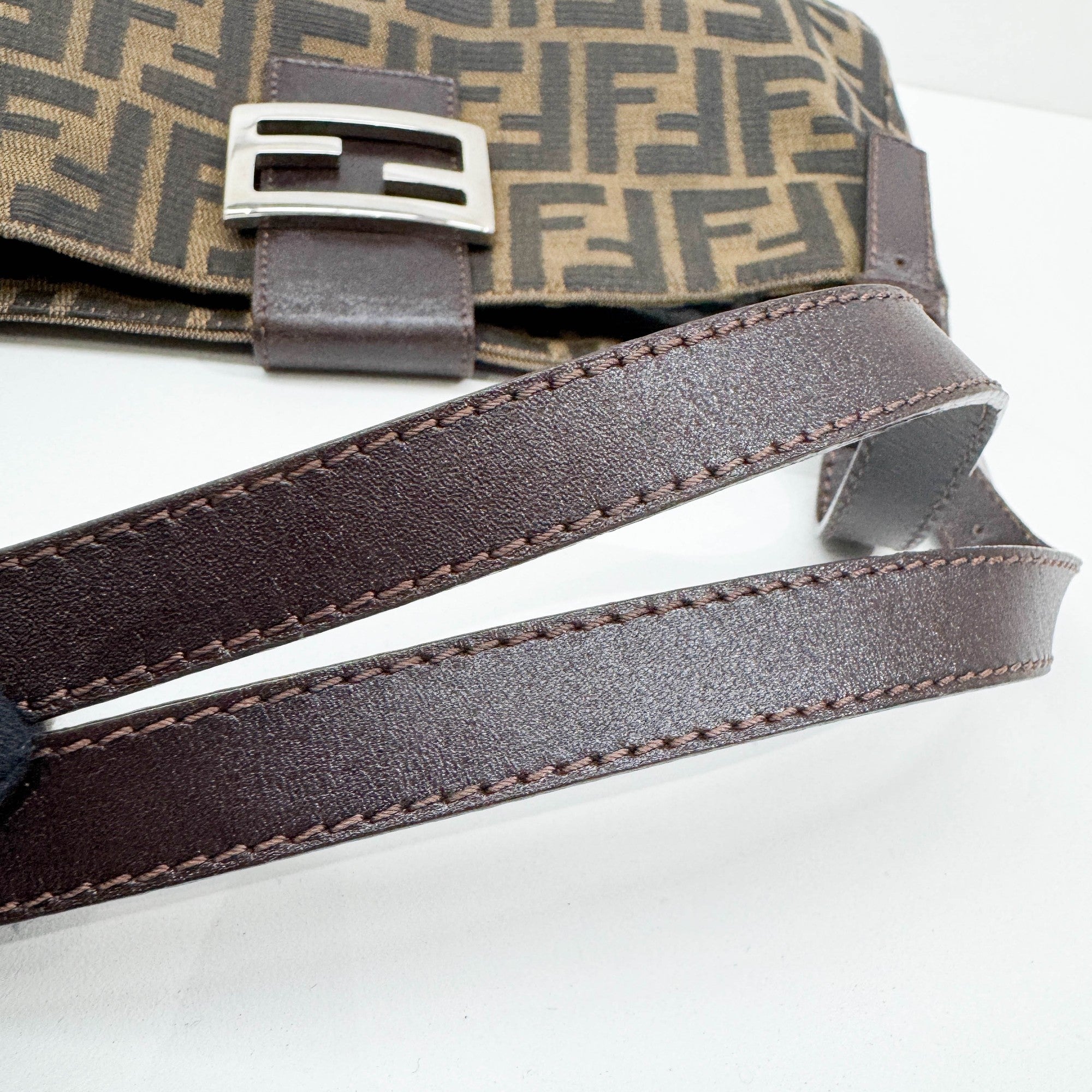 Brown Zucca Canvas Shoulder Bag