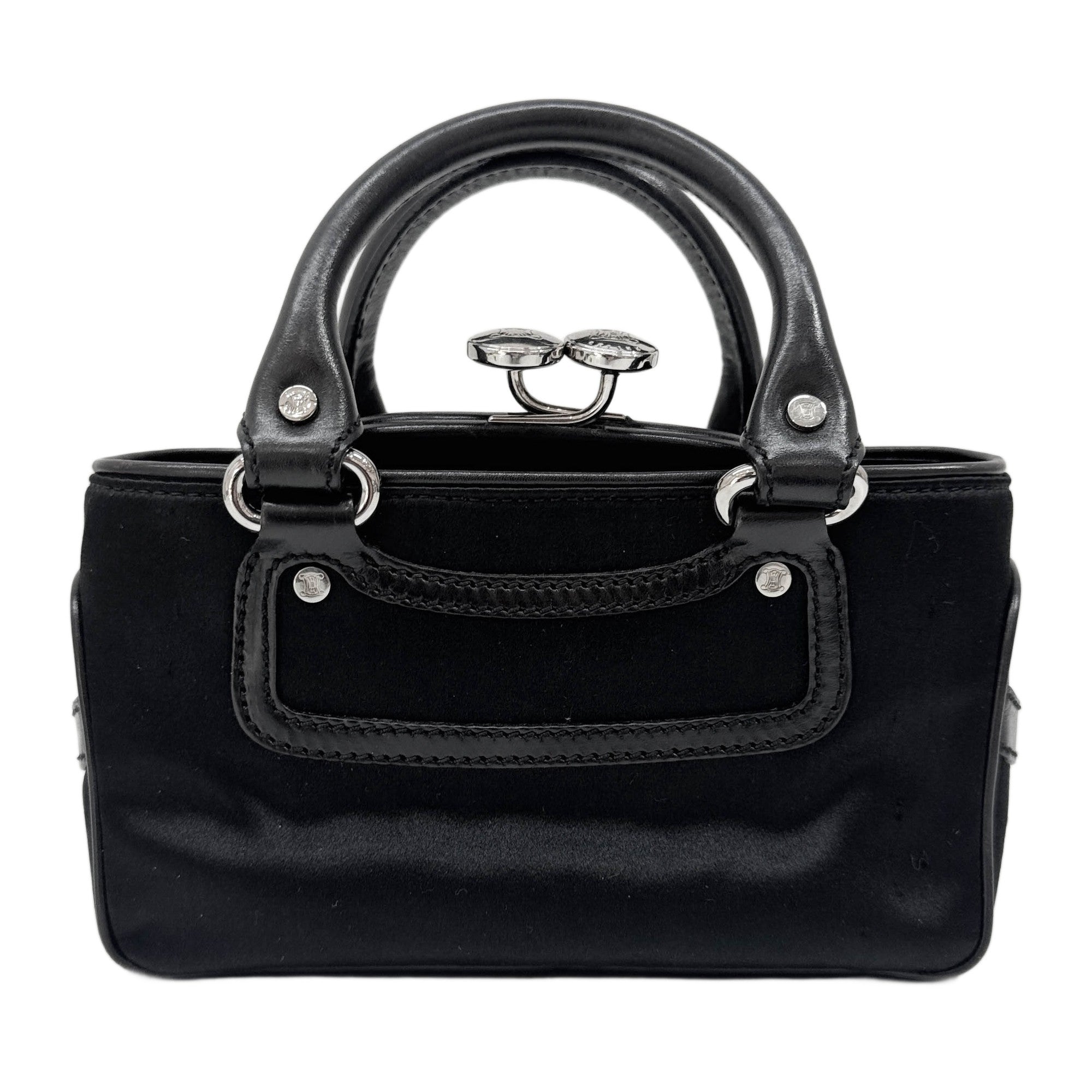 Mini Boogie Set Black Satin Hand Bag
