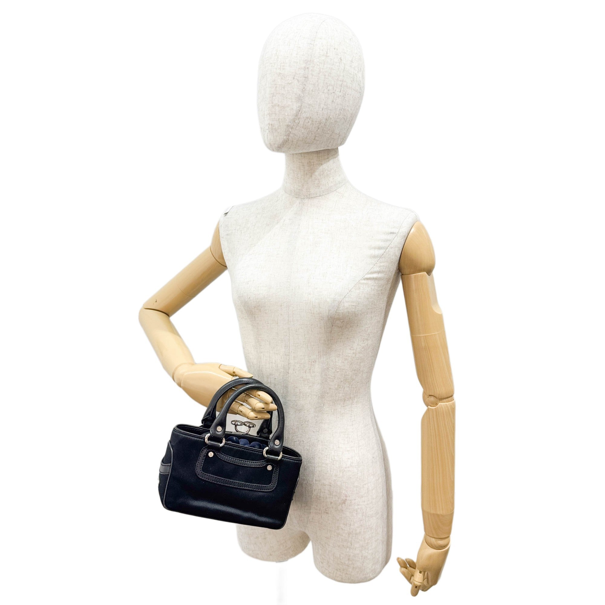 Mini Boogie Set Black Satin Hand Bag