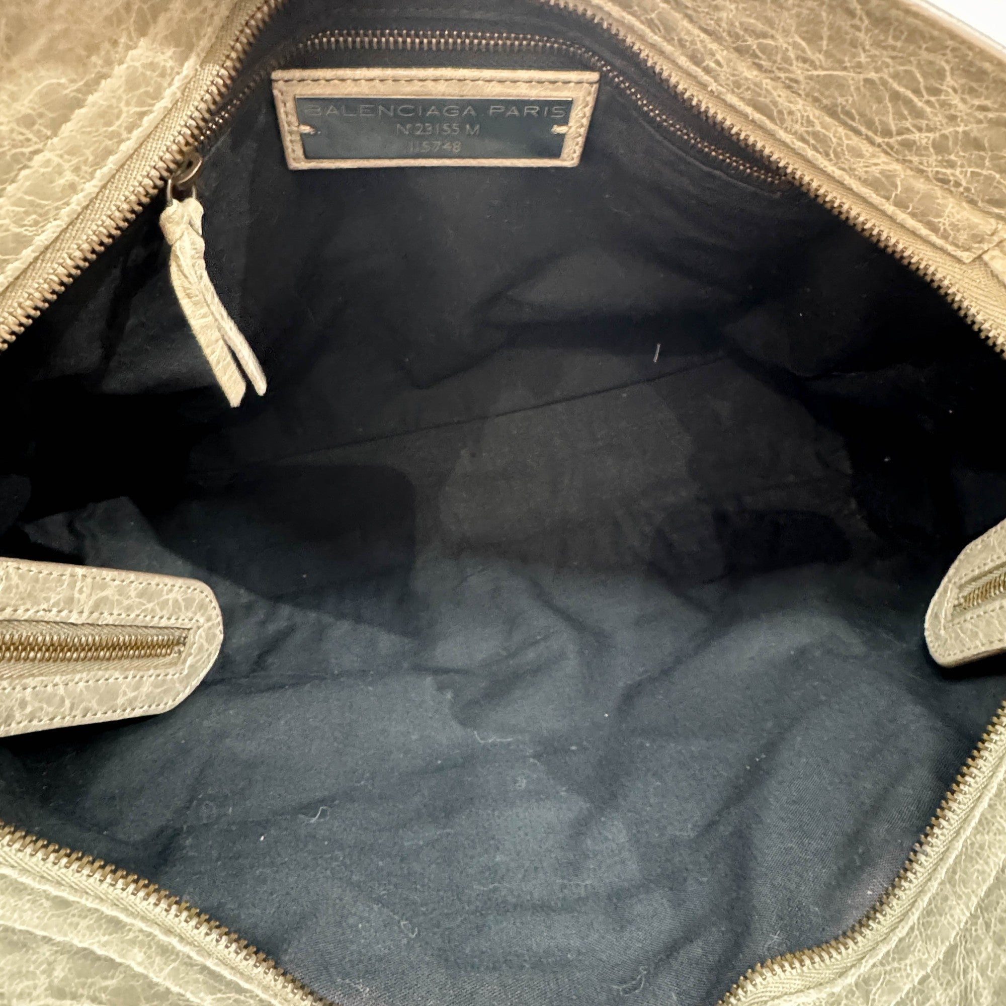 The City Grey Leather Two-Way Bag