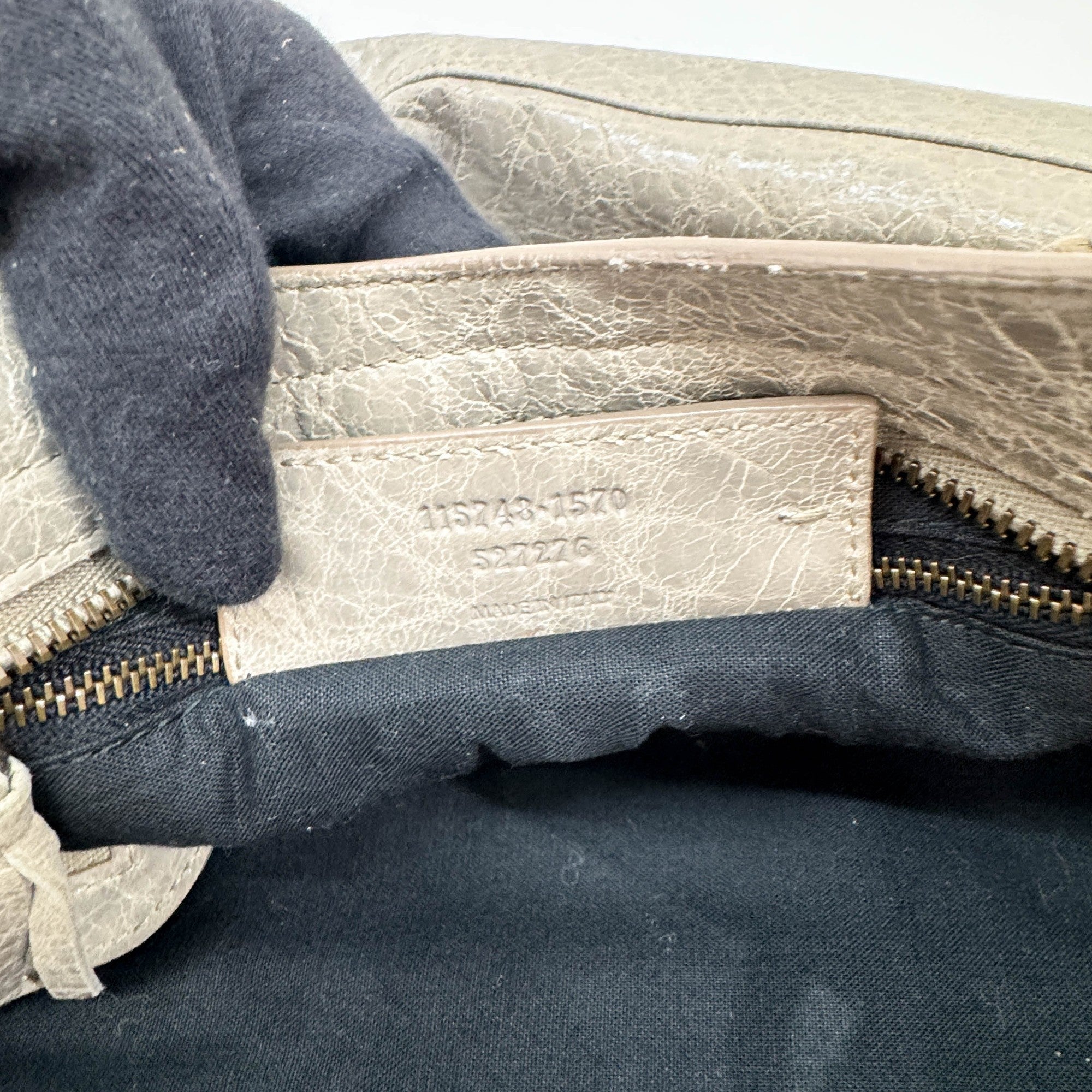 The City Grey Leather Two-Way Bag