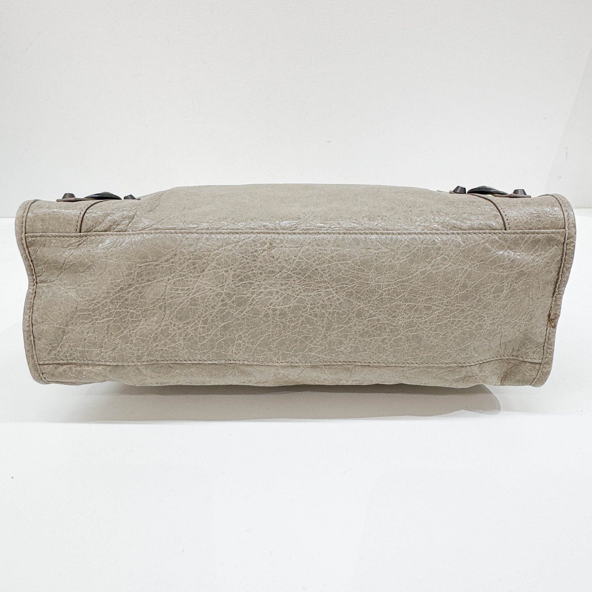 The City Grey Leather Two-Way Bag