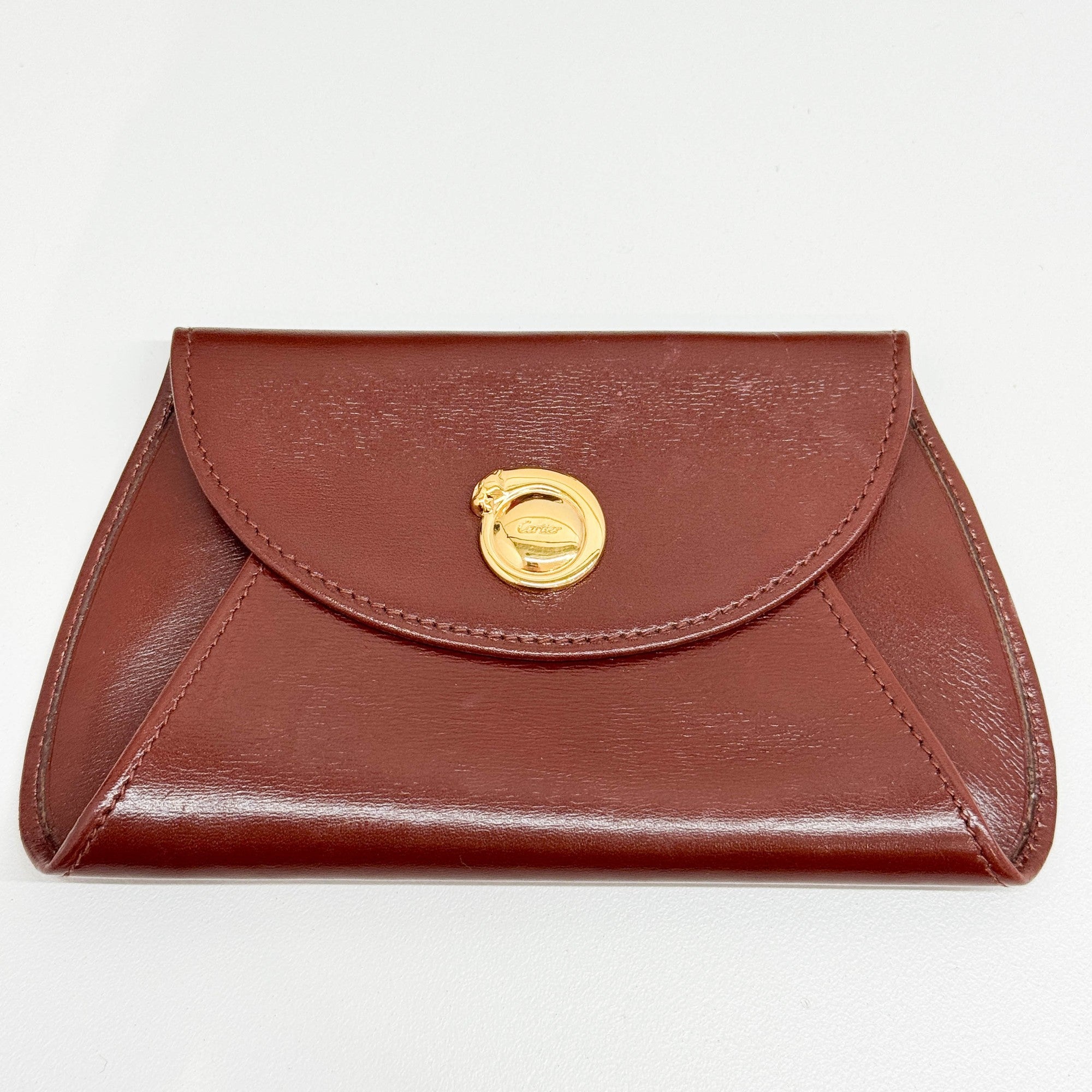 Panthere Brown Crocodile Embossed Leather Shoulder Bag