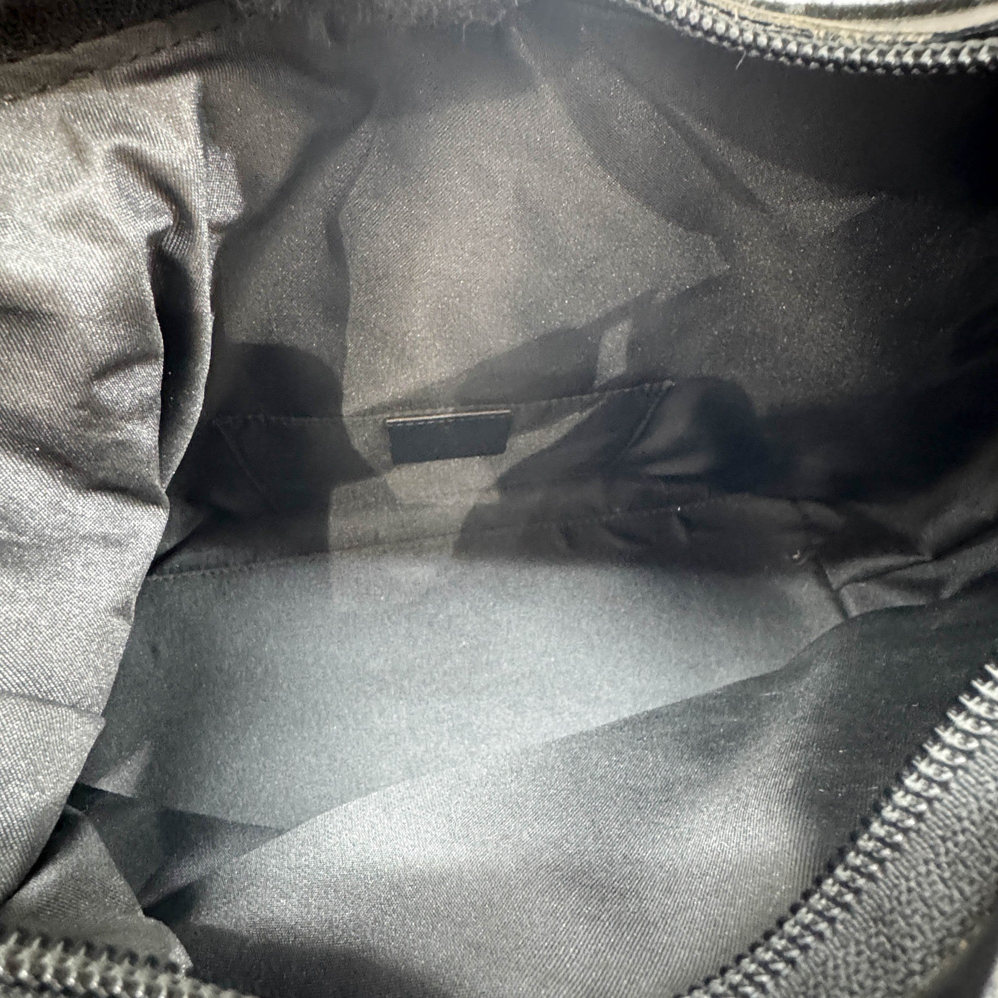 Black GG Suede Shoulder Bag