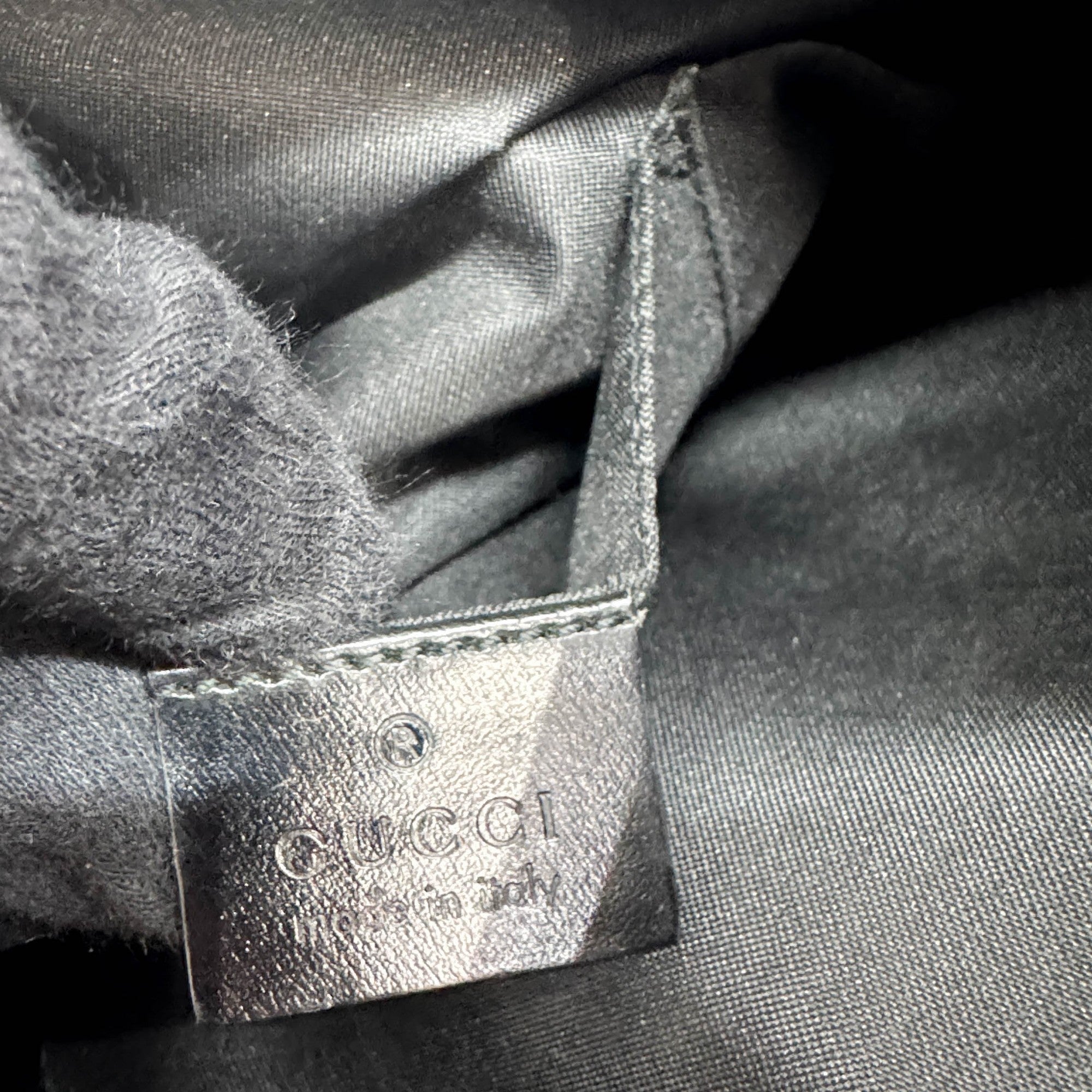 Black GG Suede Shoulder Bag