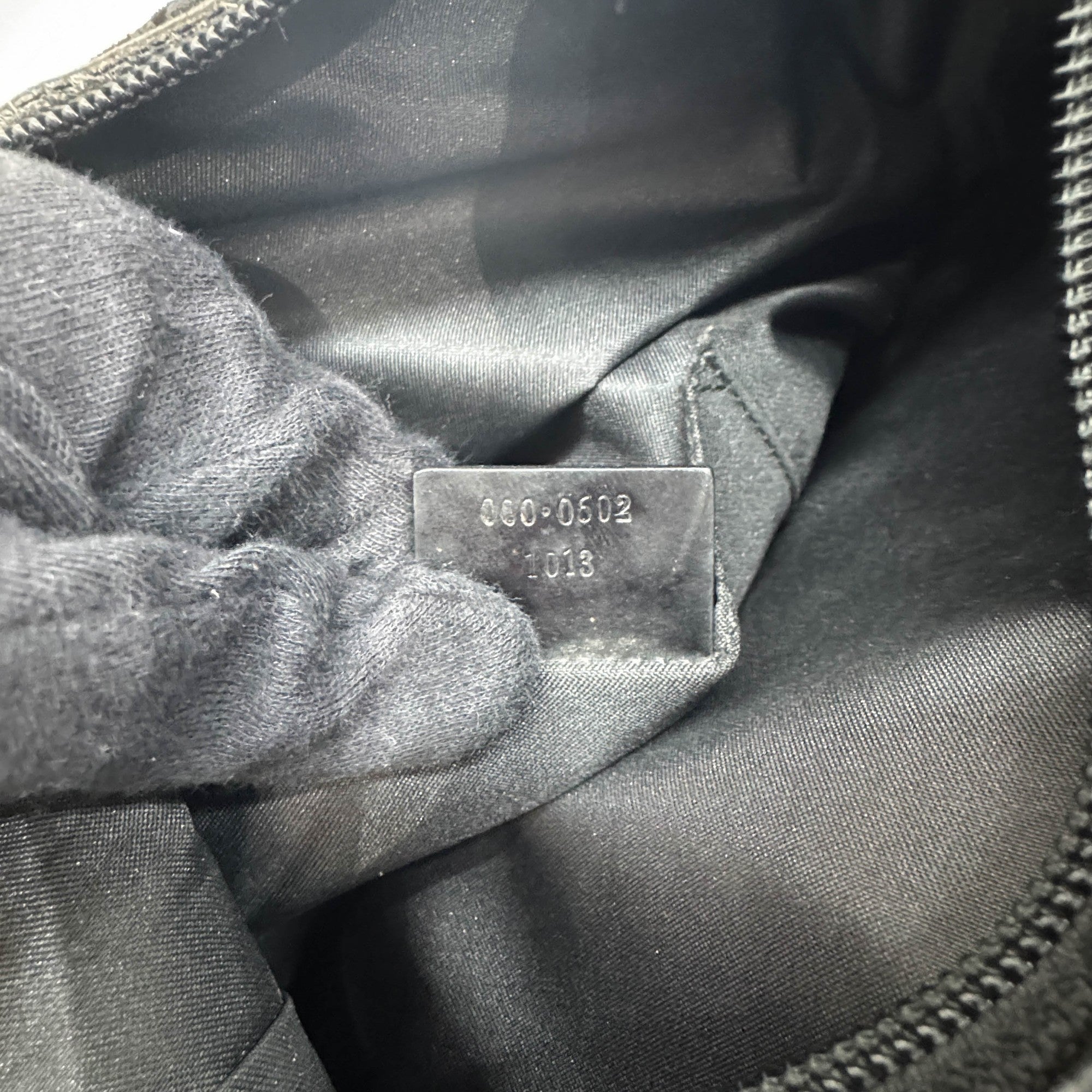 Black GG Suede Shoulder Bag