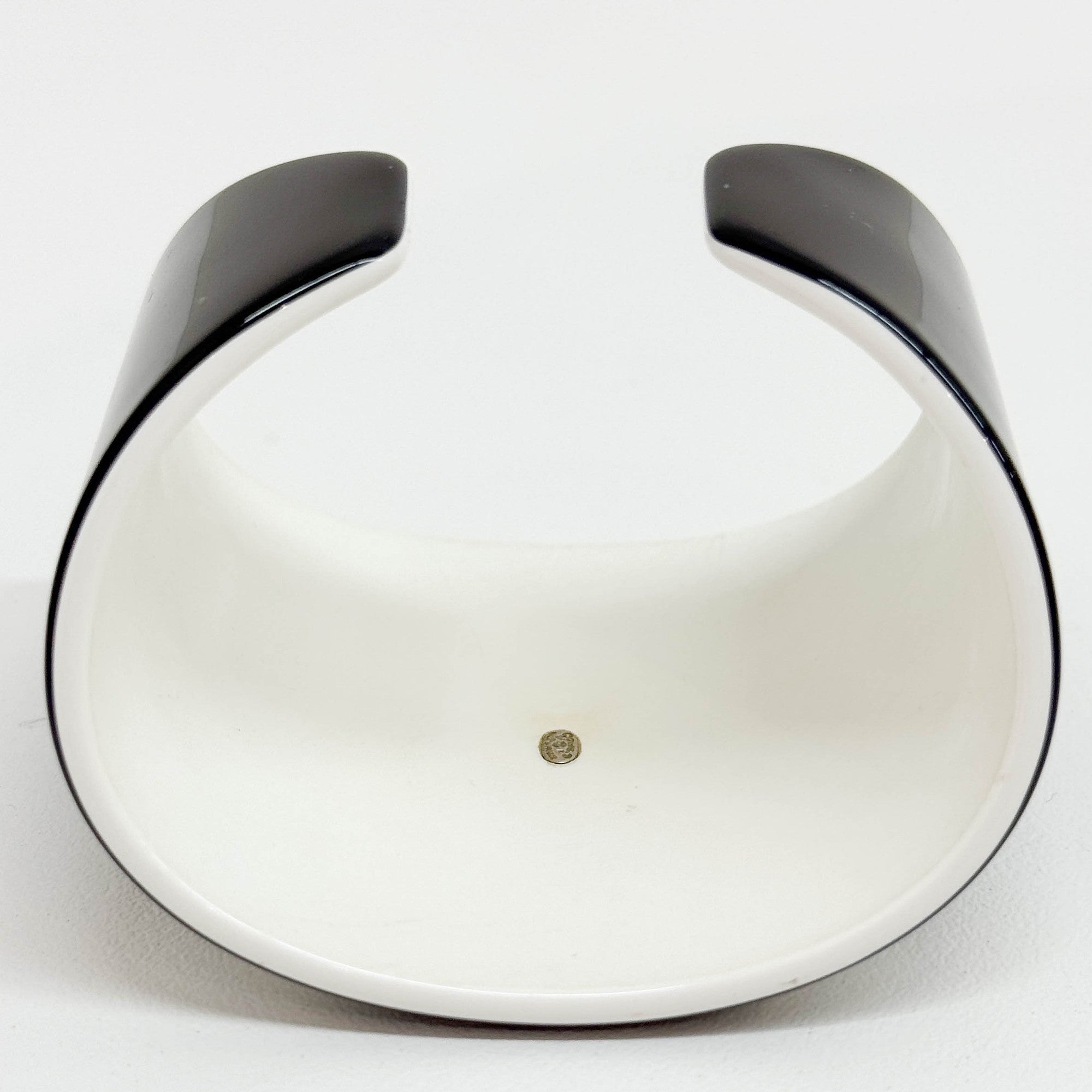 Chanel Logo Black & White Plastic Bangle