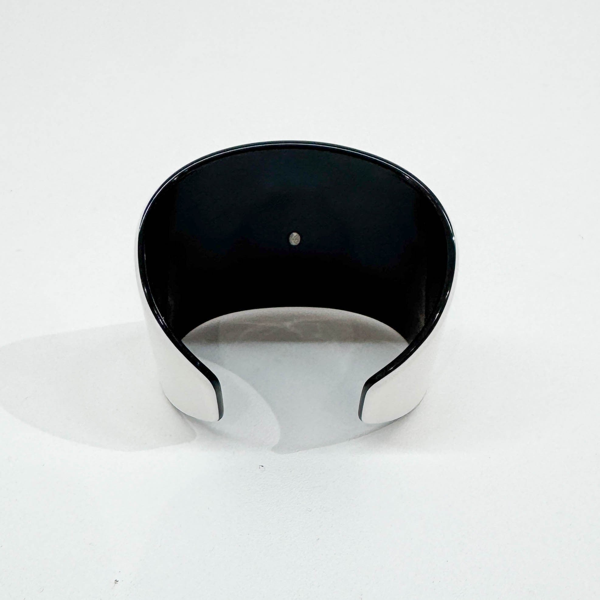 Chanel Logo Black & White Plastic Bangle