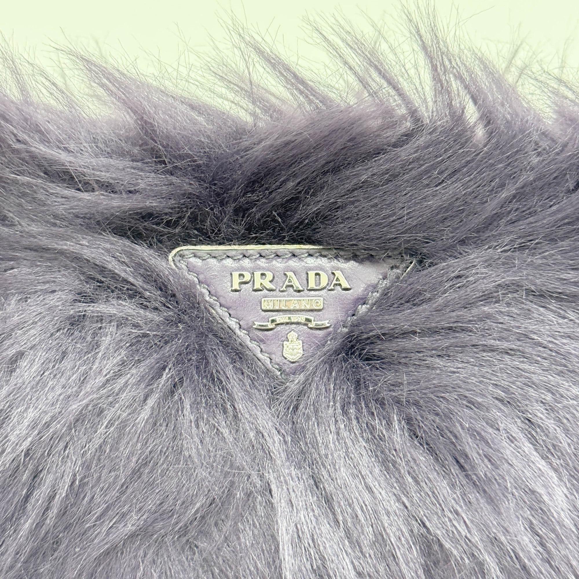 Deep Purple Fur Clutch Bag