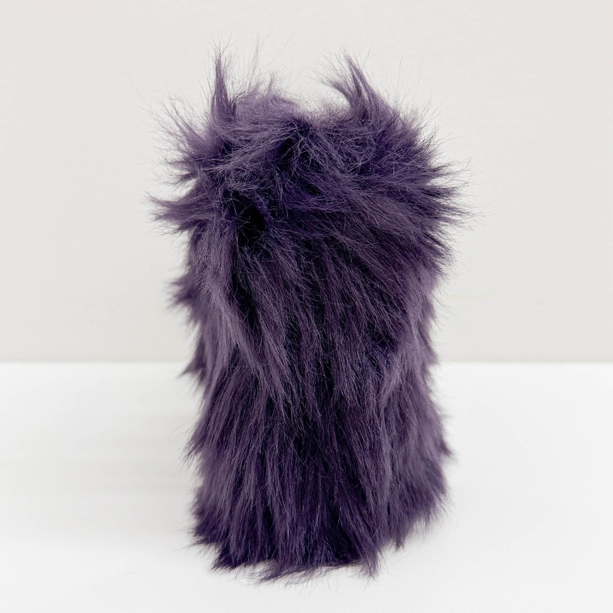 Deep Purple Fur Clutch Bag