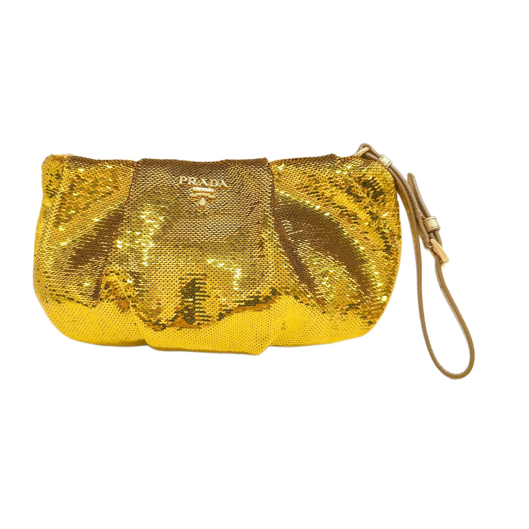 Gold Sequin Wrist Pouch