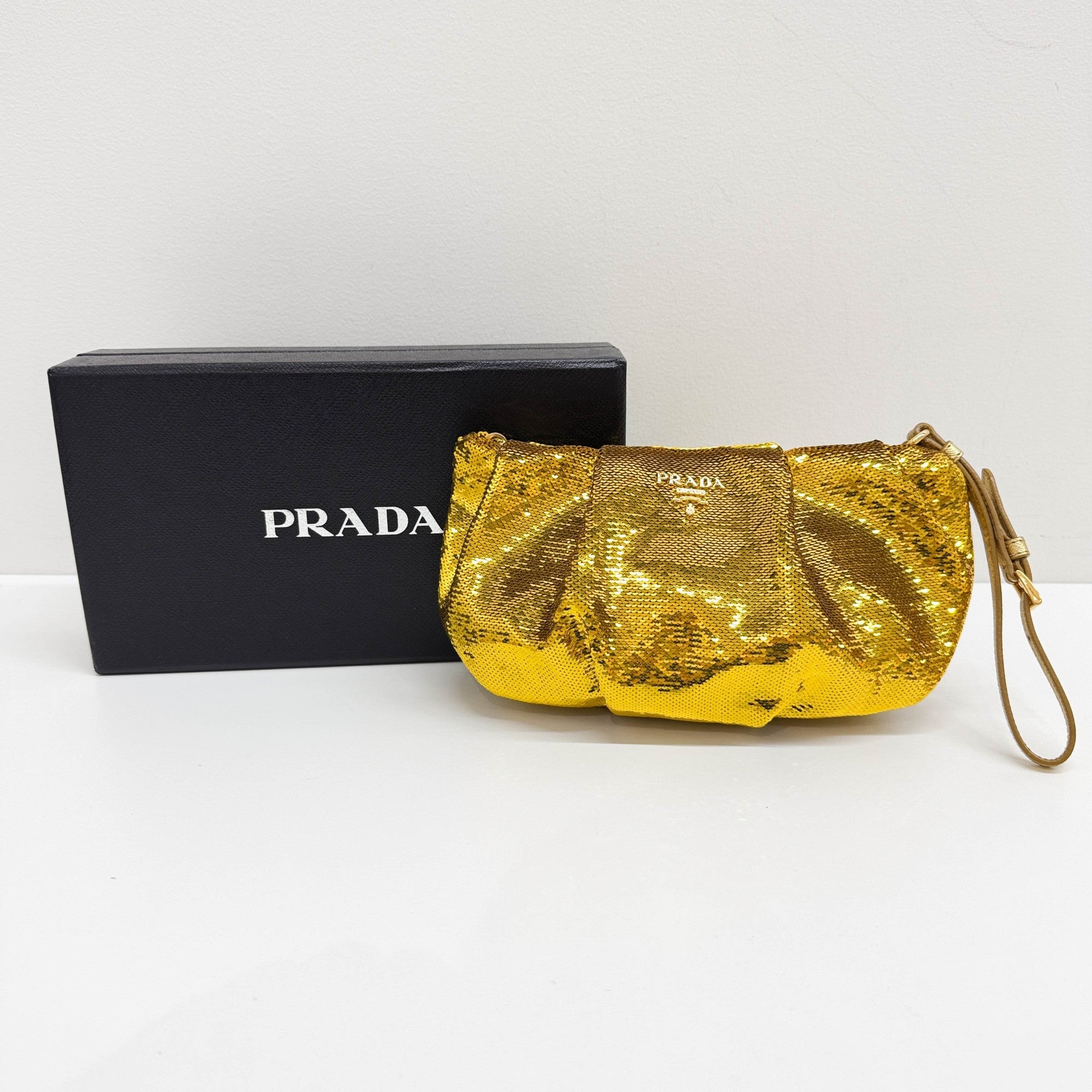 Gold Sequin Wrist Pouch