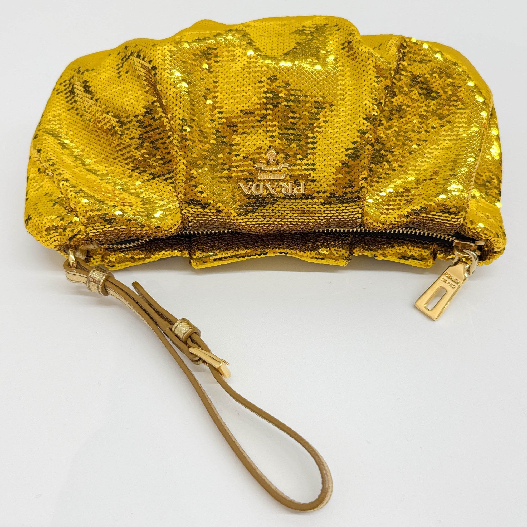 Gold Sequin Wrist Pouch