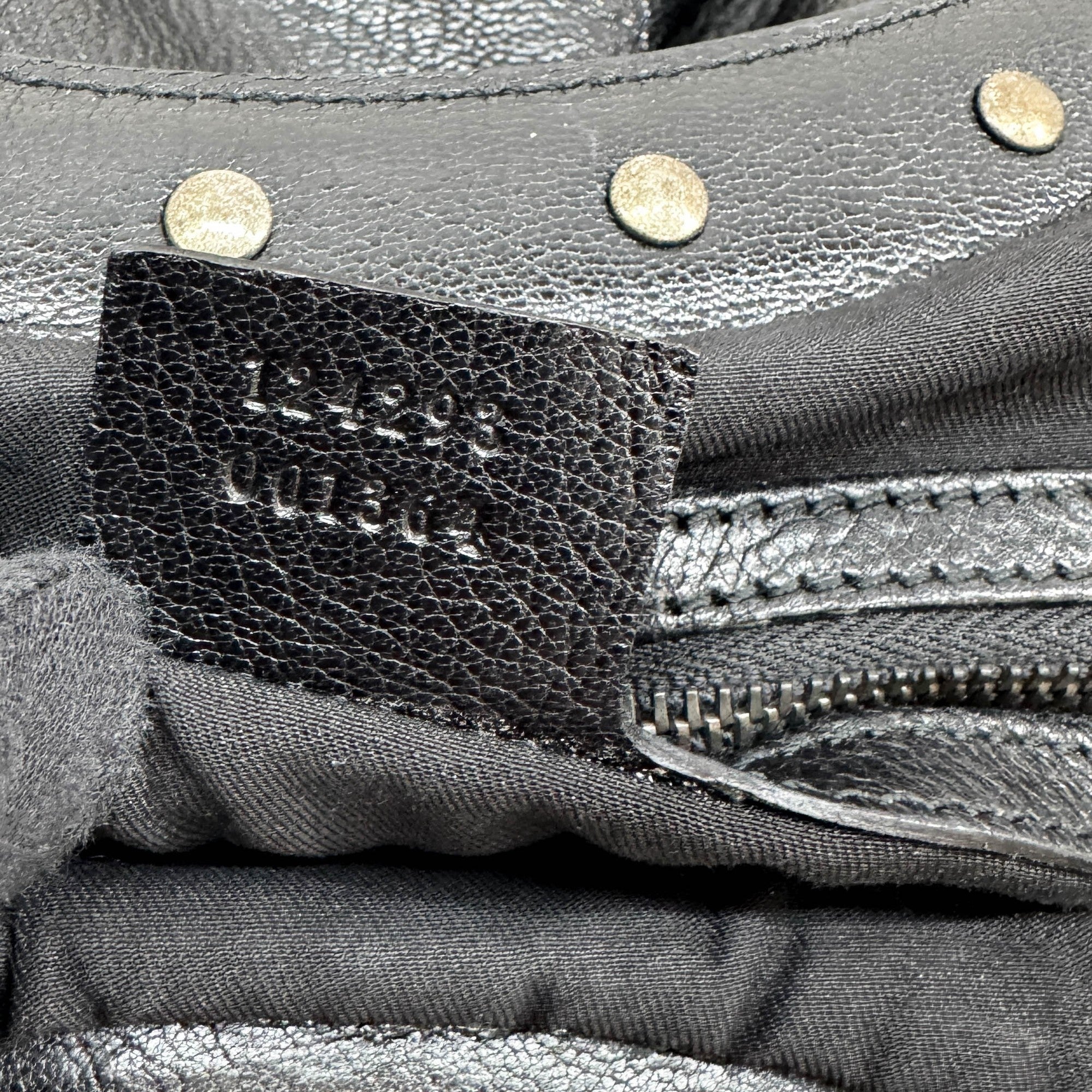 Vintage Bamboo Hobo Black Leather Tote Bag