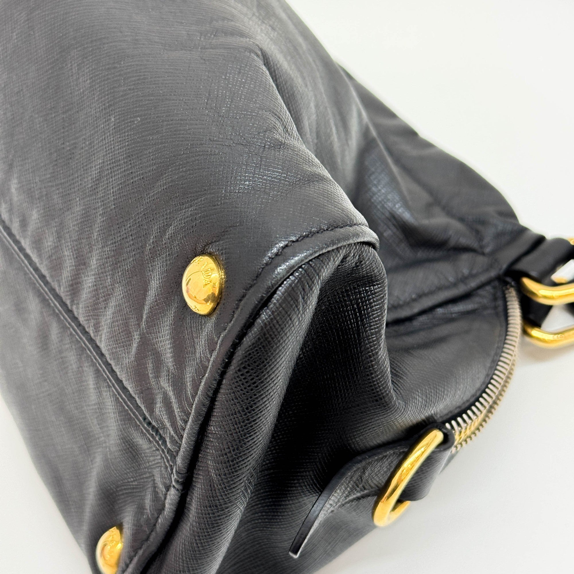 Black Leather Shoulder Bag