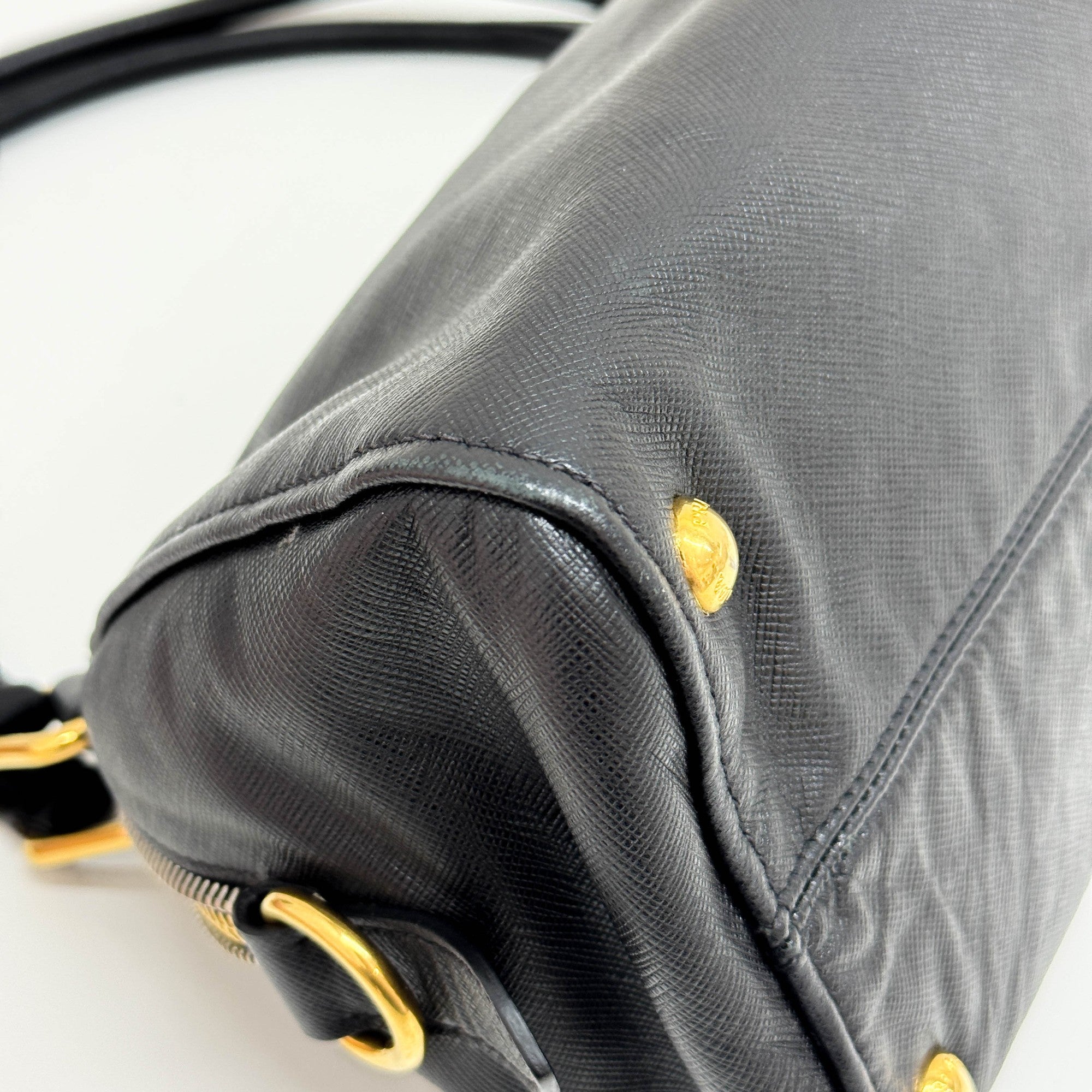 Black Leather Shoulder Bag