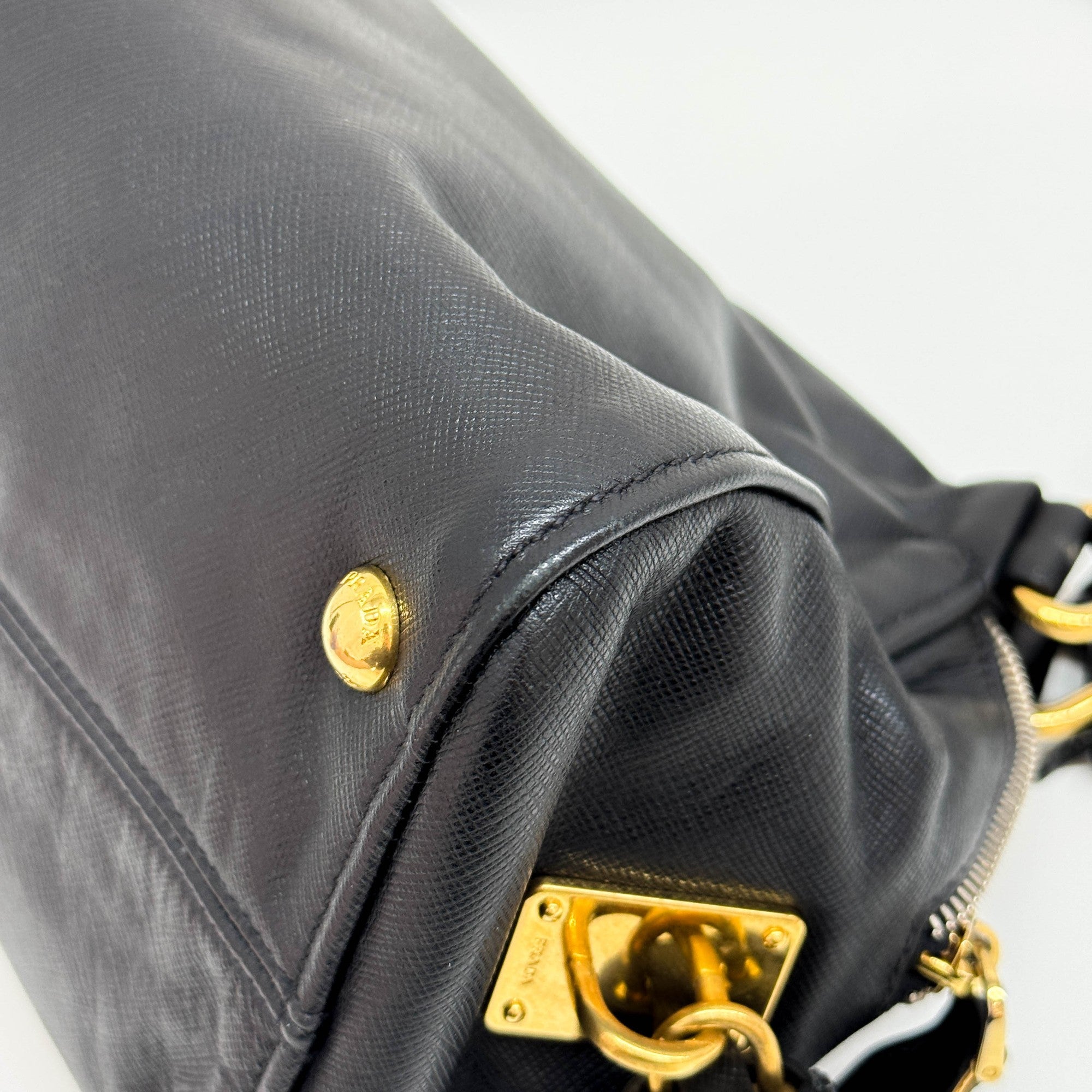 Black Leather Shoulder Bag