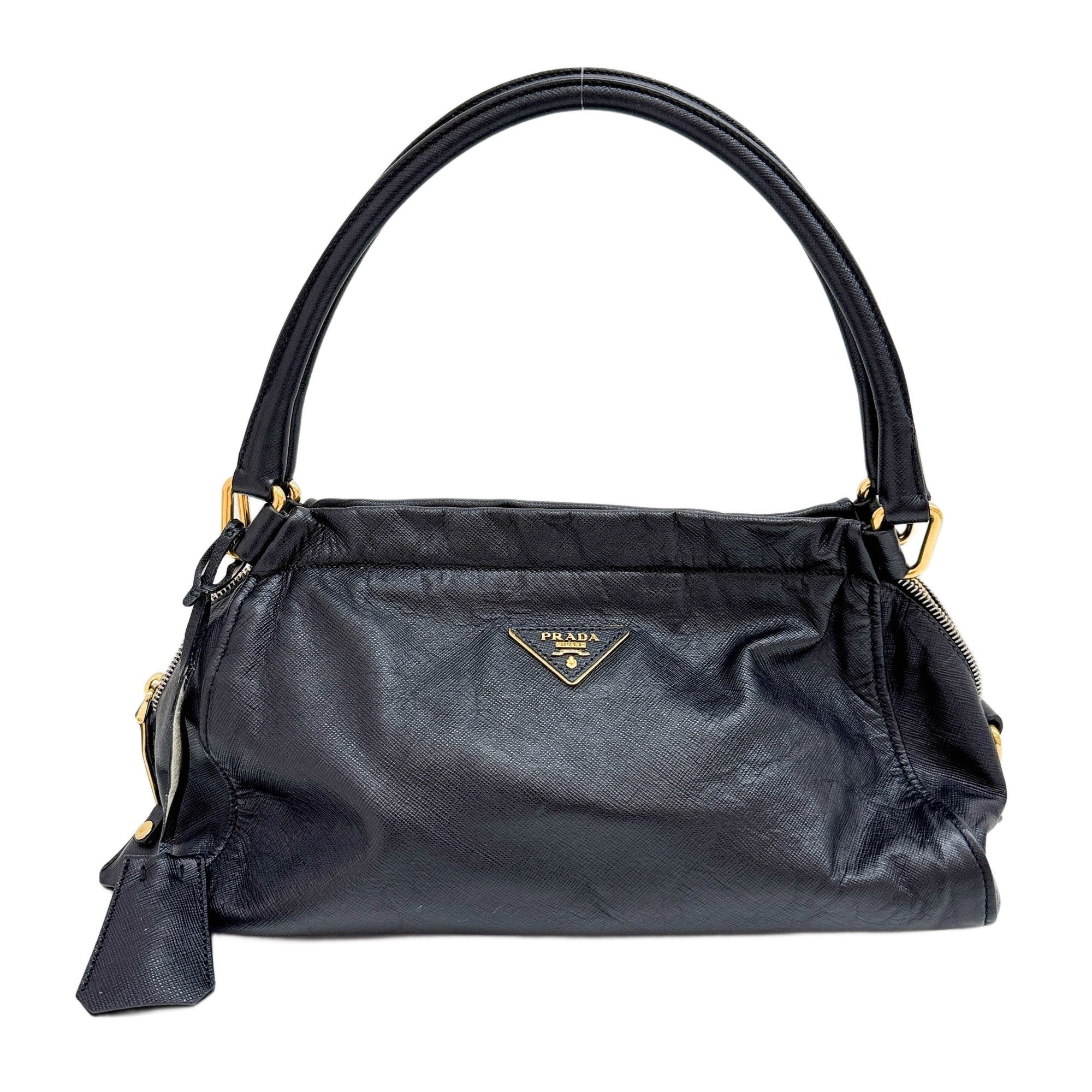 Black Leather Shoulder Bag