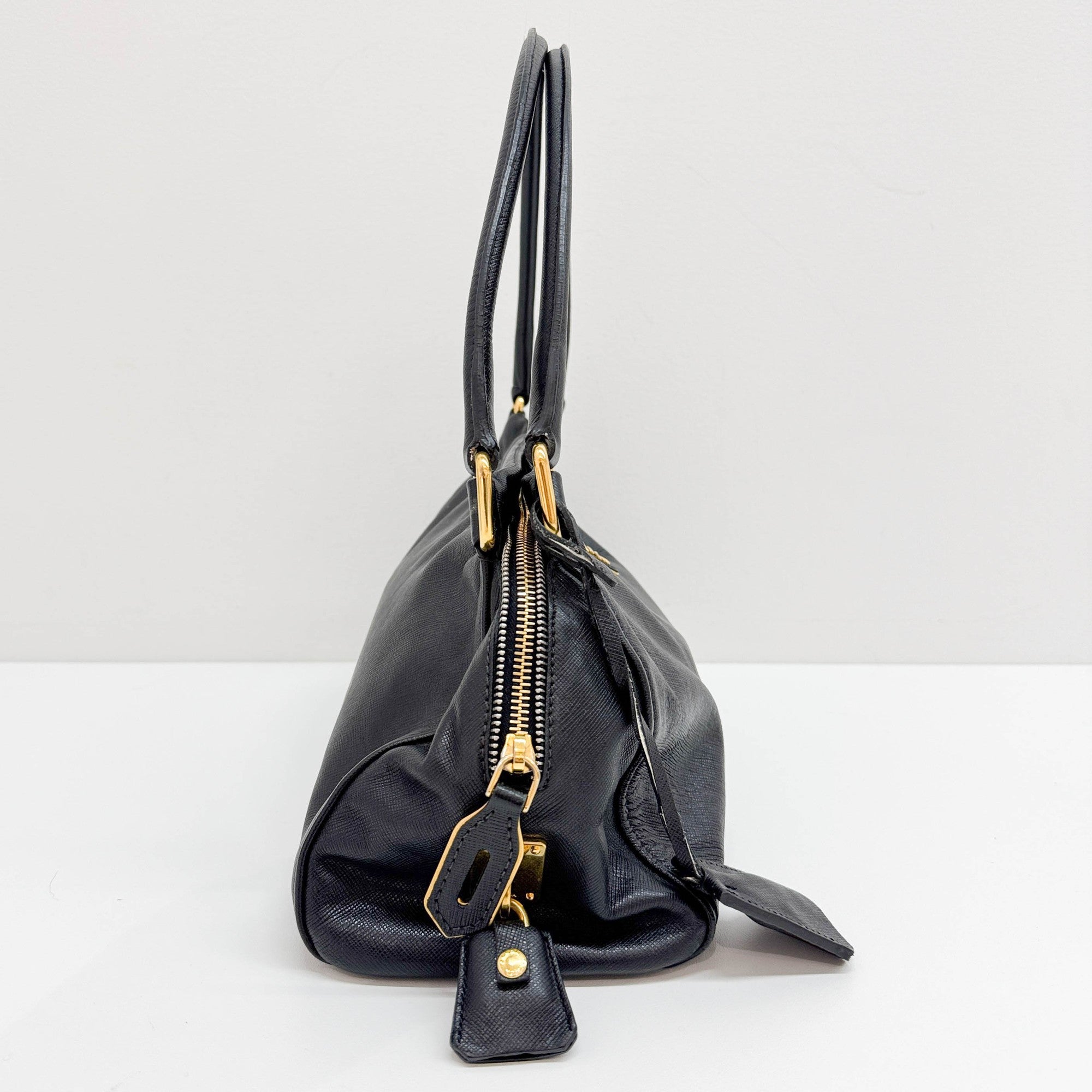 Black Leather Shoulder Bag