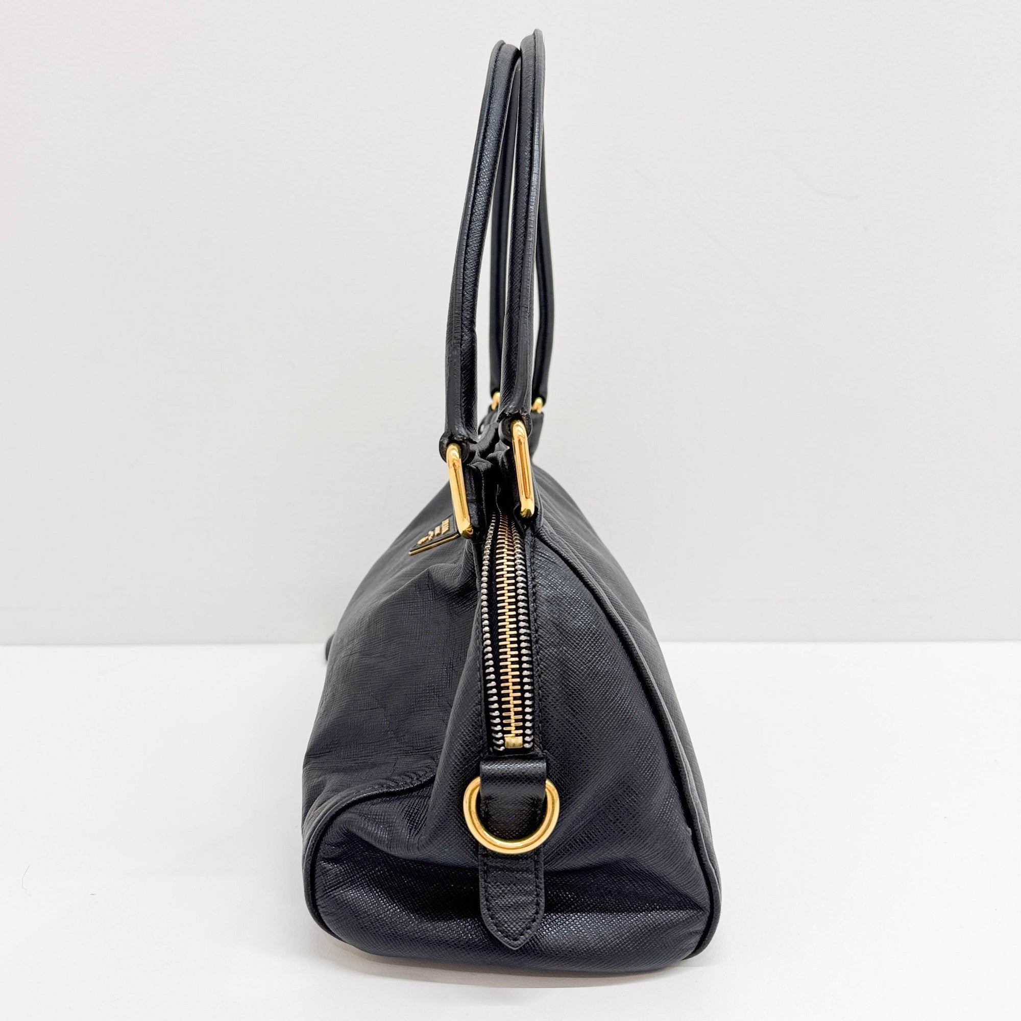 Black Leather Shoulder Bag