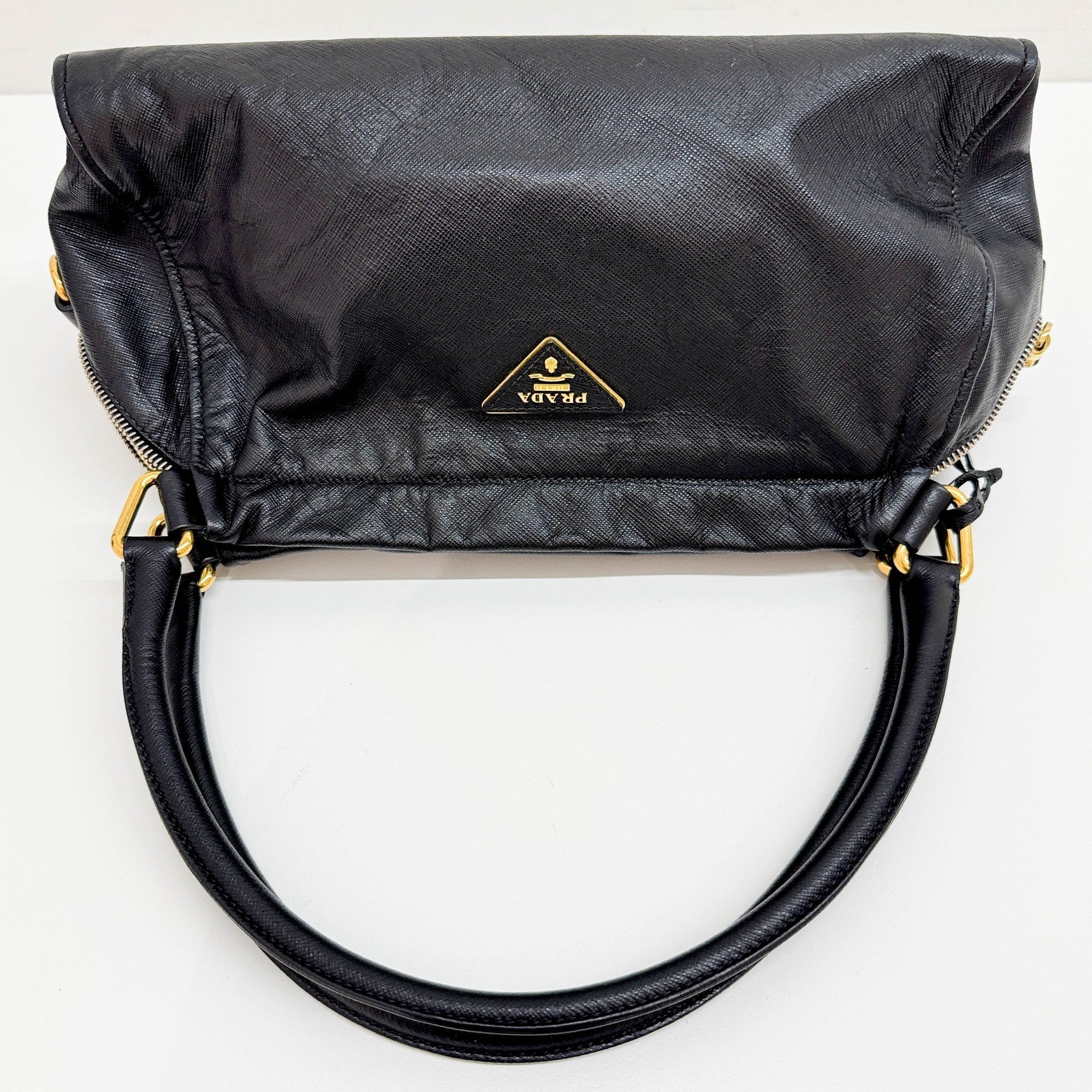 Black Leather Shoulder Bag