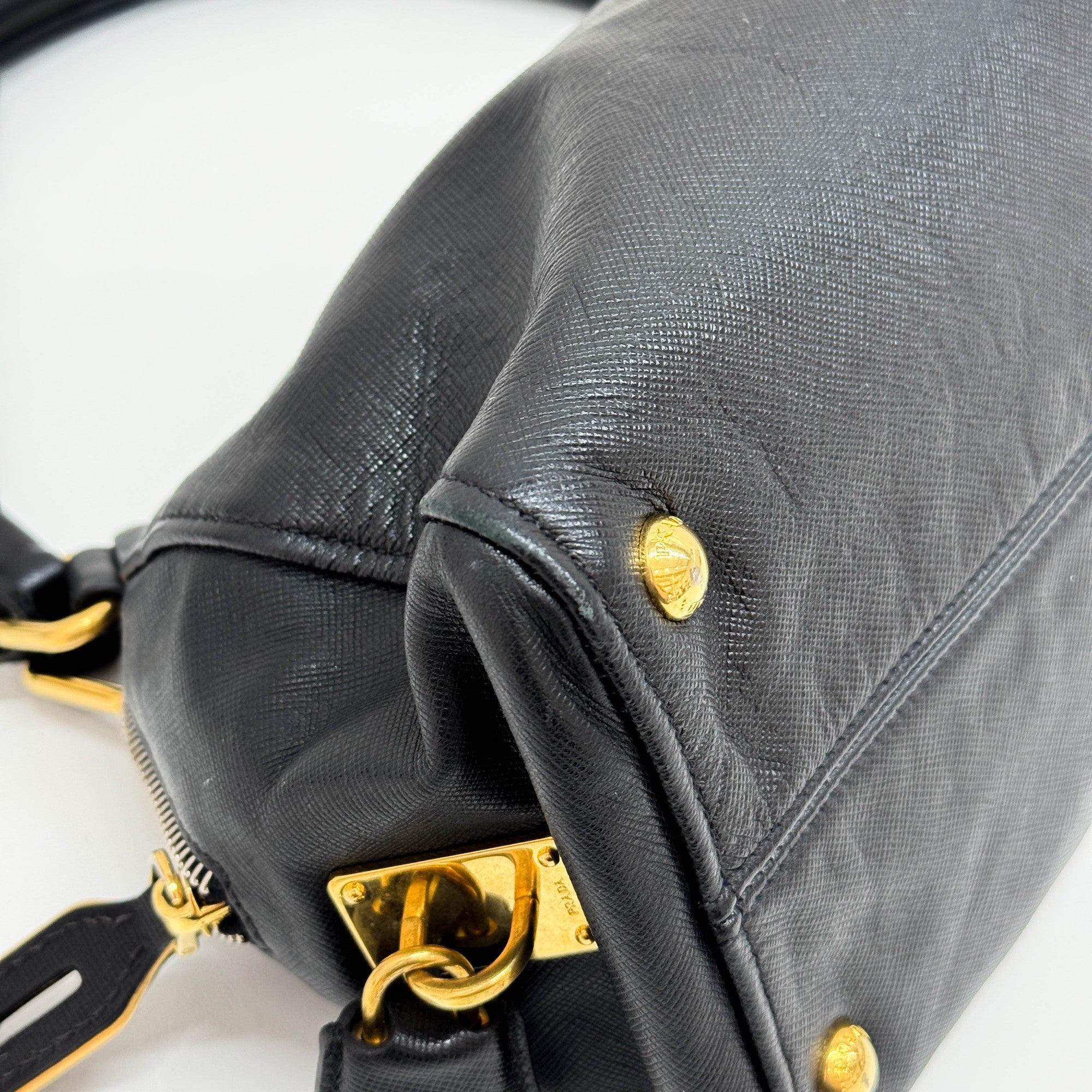 Black Leather Shoulder Bag