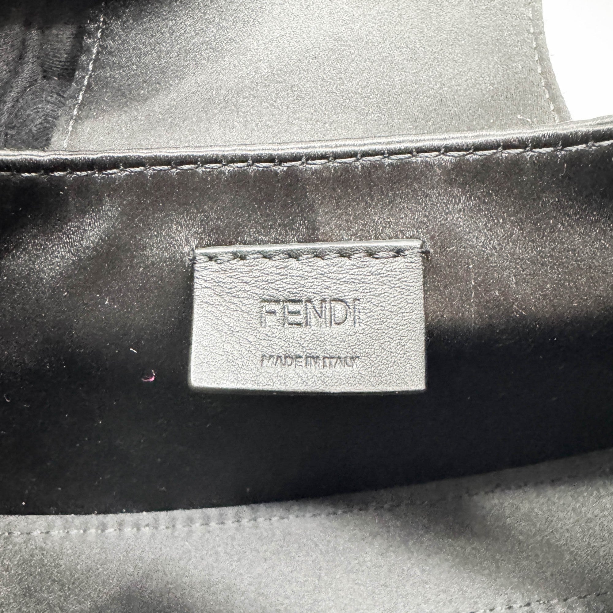 Mini Cookie Black Satin Shoulder Bag