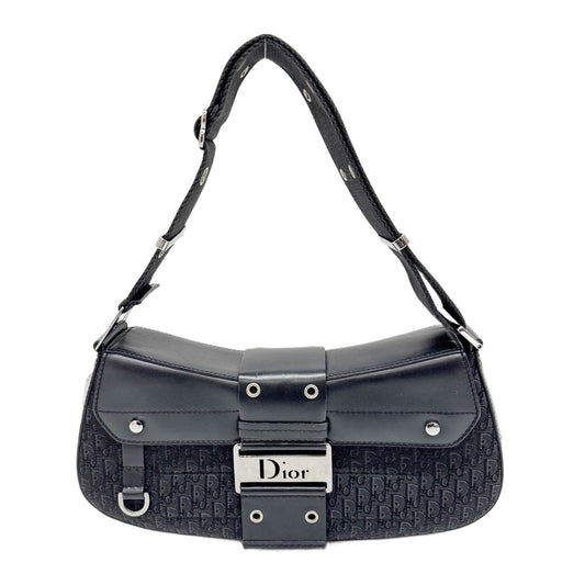 Street Chic Columbus Black Trotter Canvas Shoulder Bag