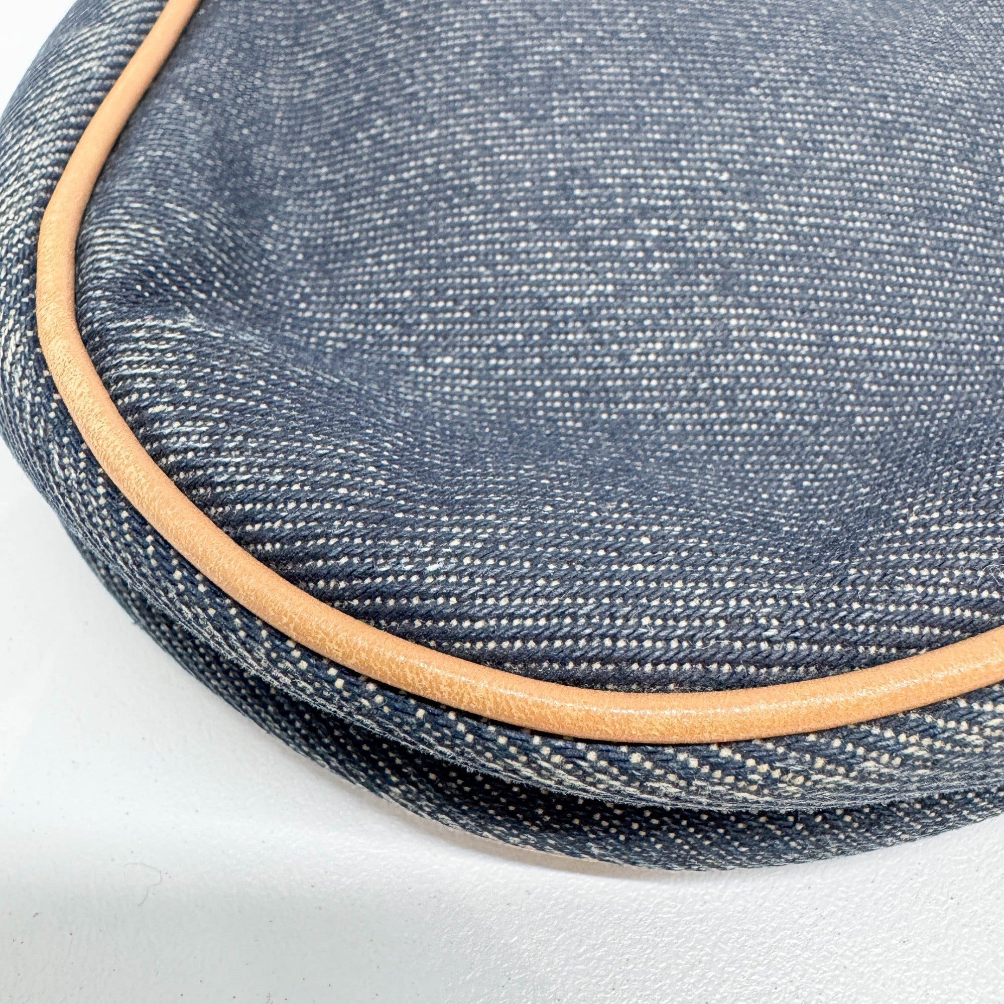 Saddle Vintage Classic Blue Denim Shoulder Bag