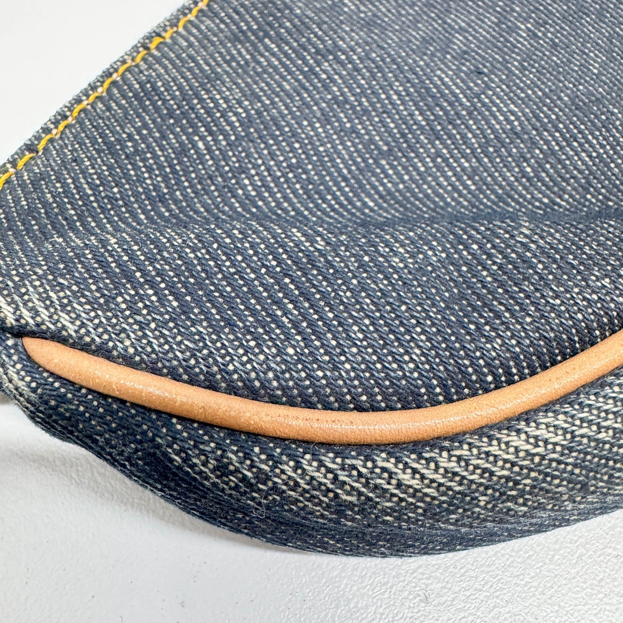 Saddle Vintage Classic Blue Denim Shoulder Bag