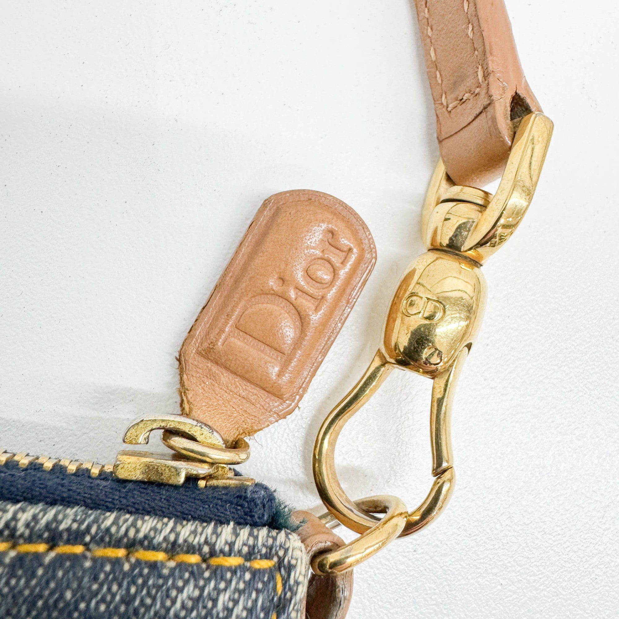 Saddle Vintage Classic Blue Denim Shoulder Bag