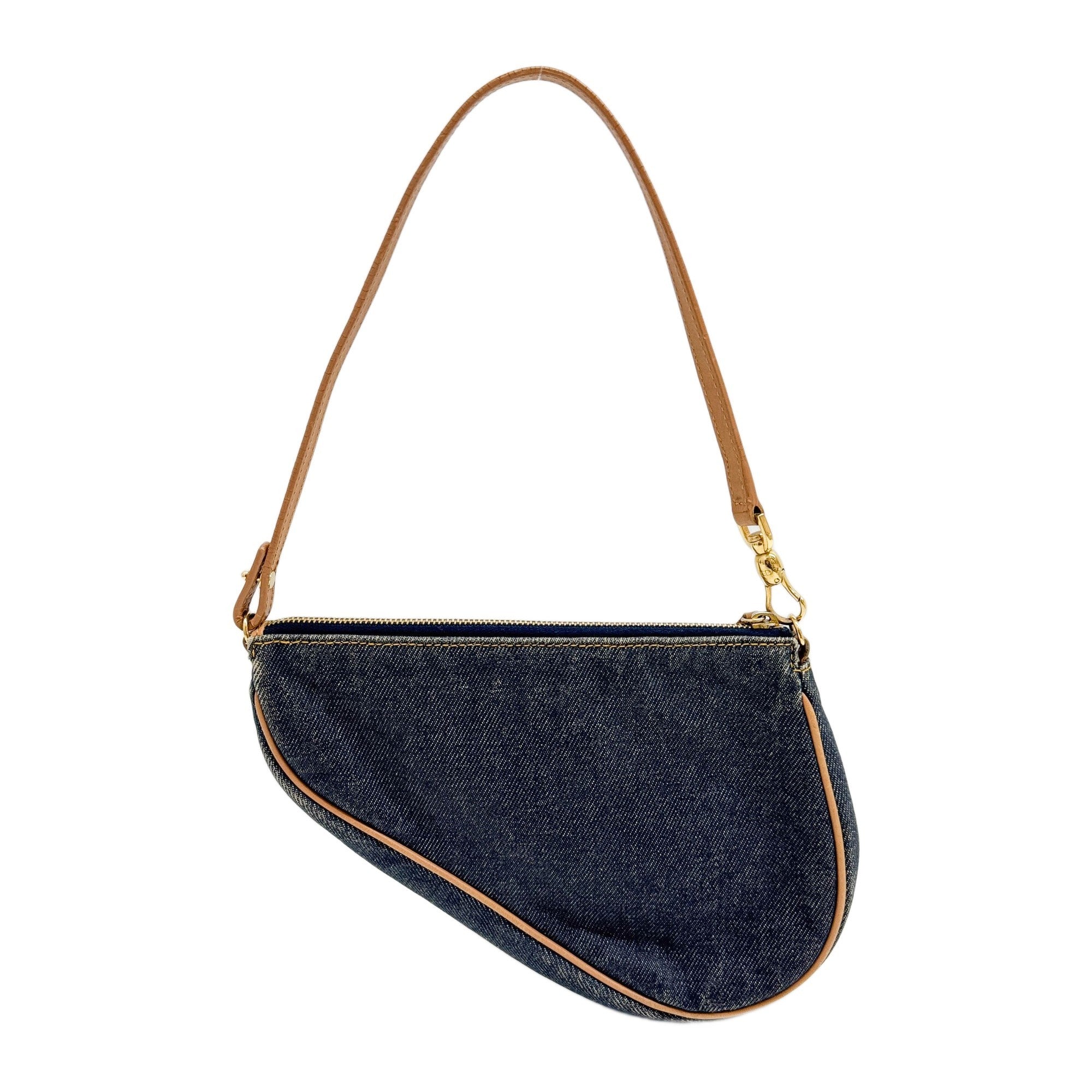 Saddle Vintage Classic Blue Denim Shoulder Bag
