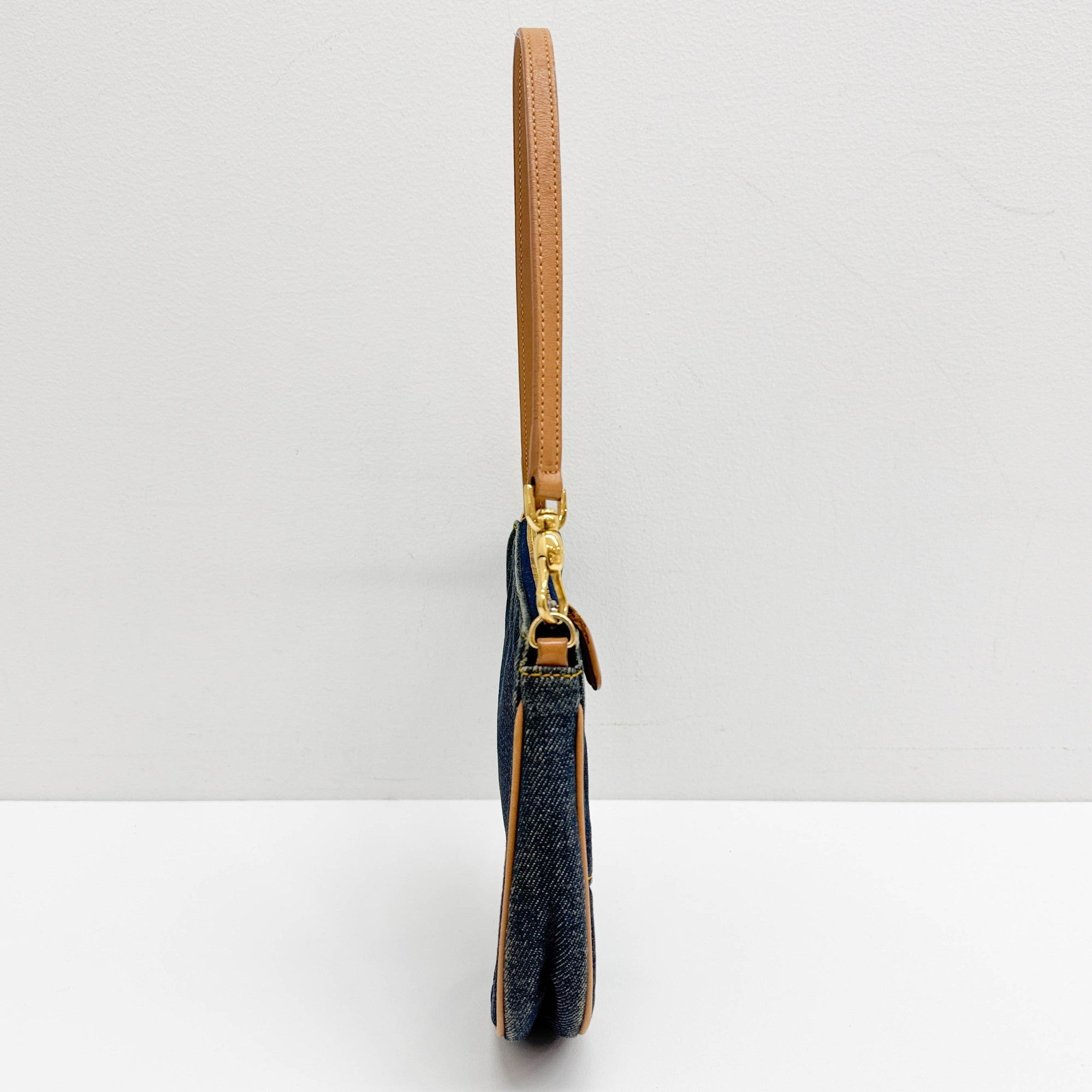 Saddle Vintage Classic Blue Denim Shoulder Bag