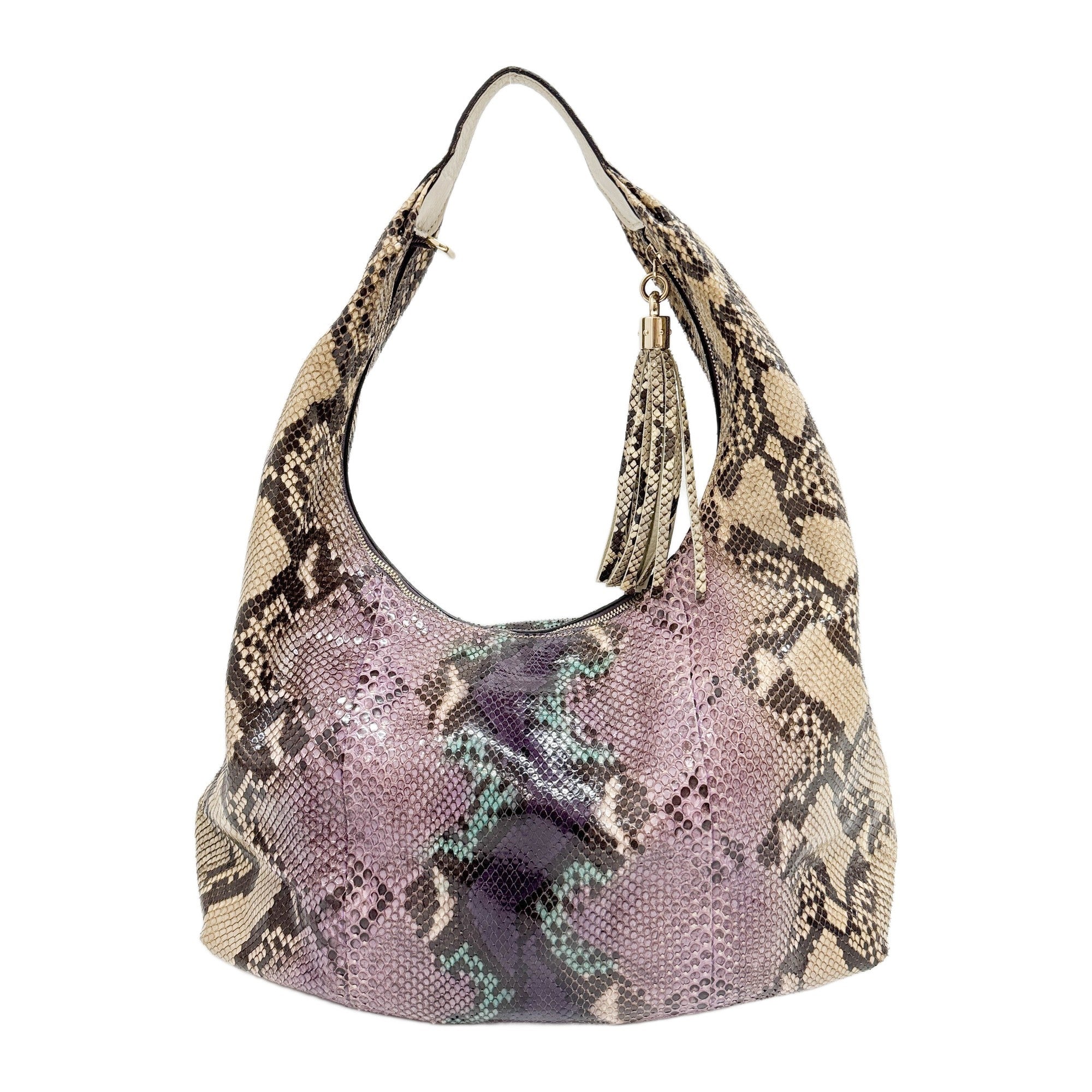 Soho Multicolor Snakeskin Embossed Leather Shoudler Bag