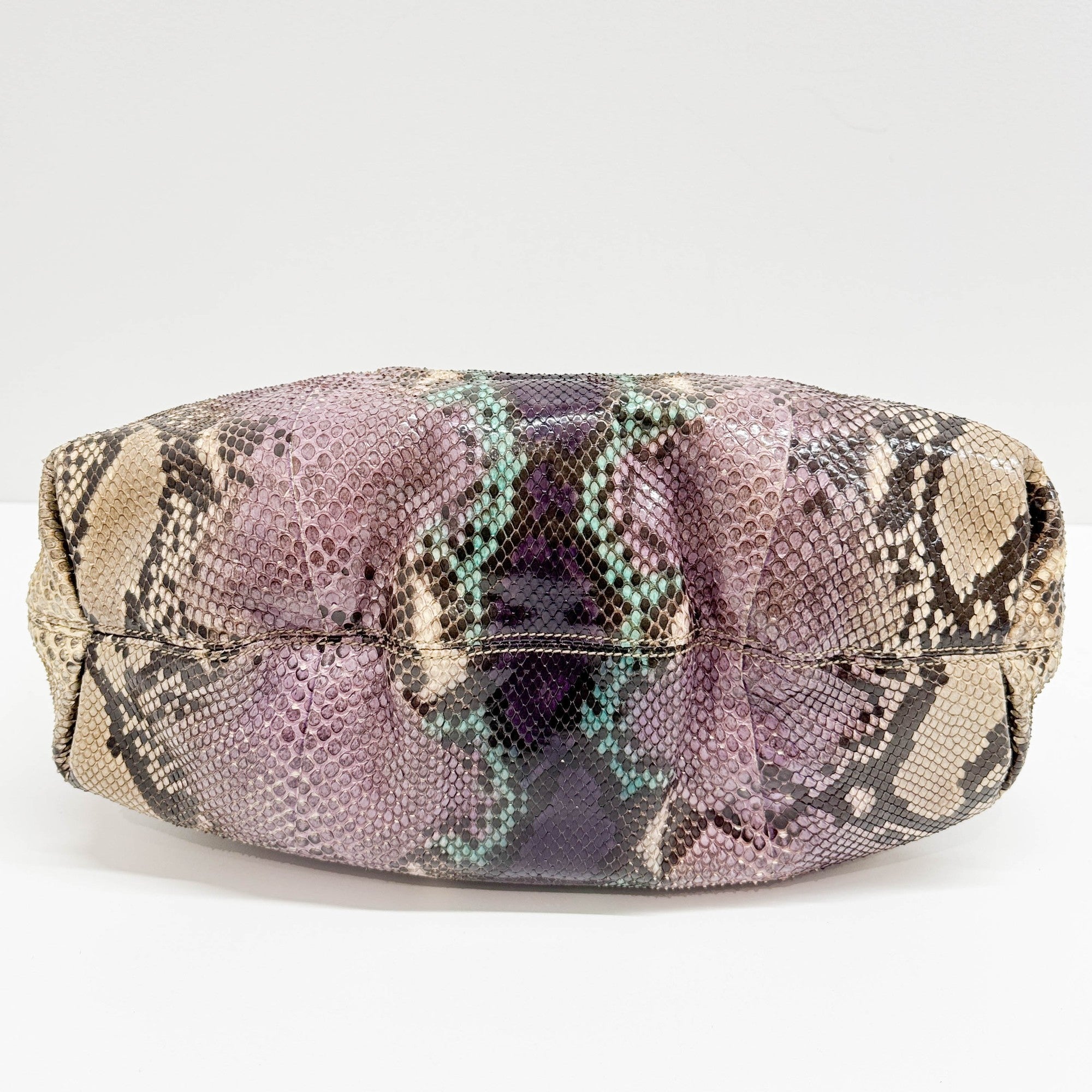 Soho Multicolor Snakeskin Embossed Leather Shoudler Bag