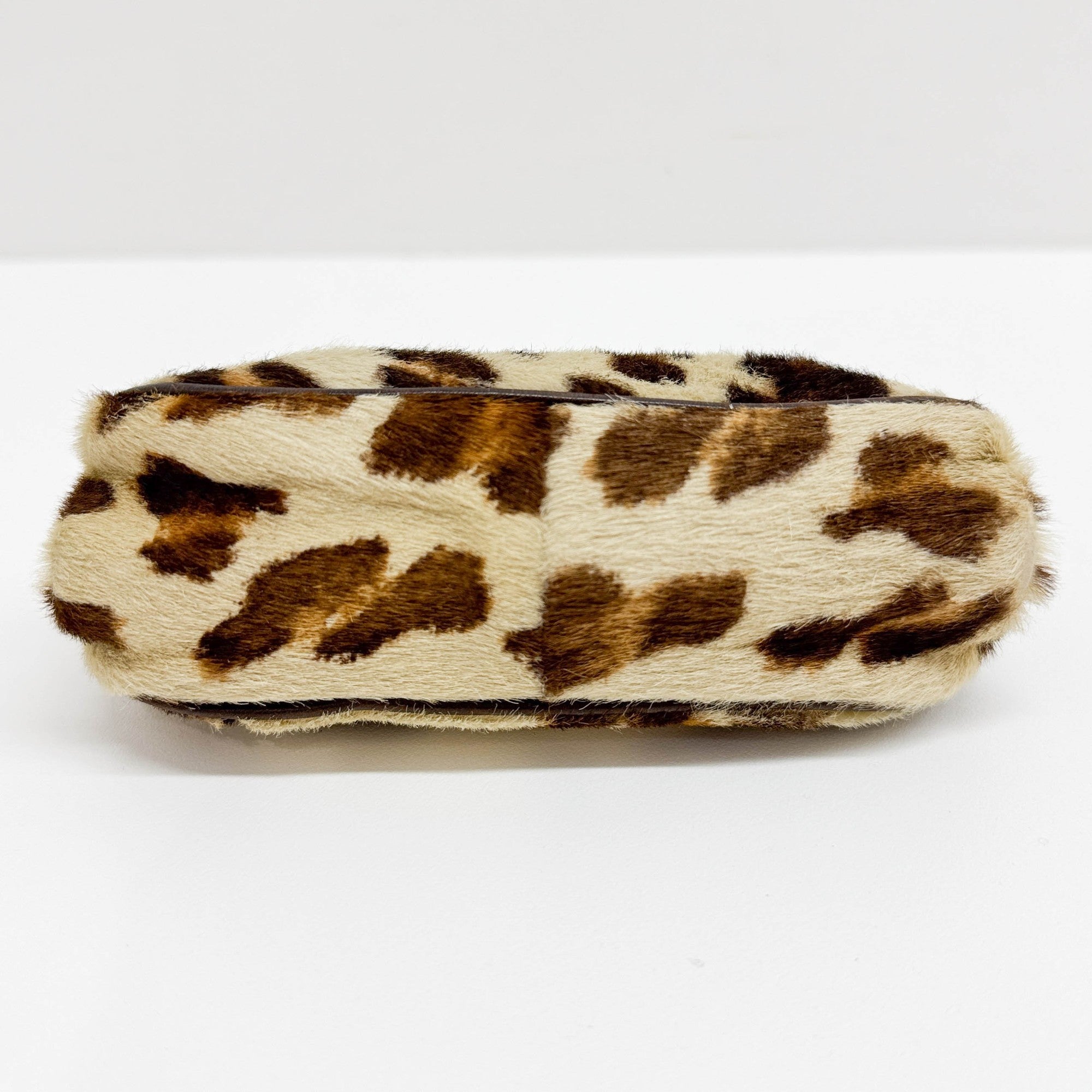 Brown Leopard Print Pony Hair Coin Pouch