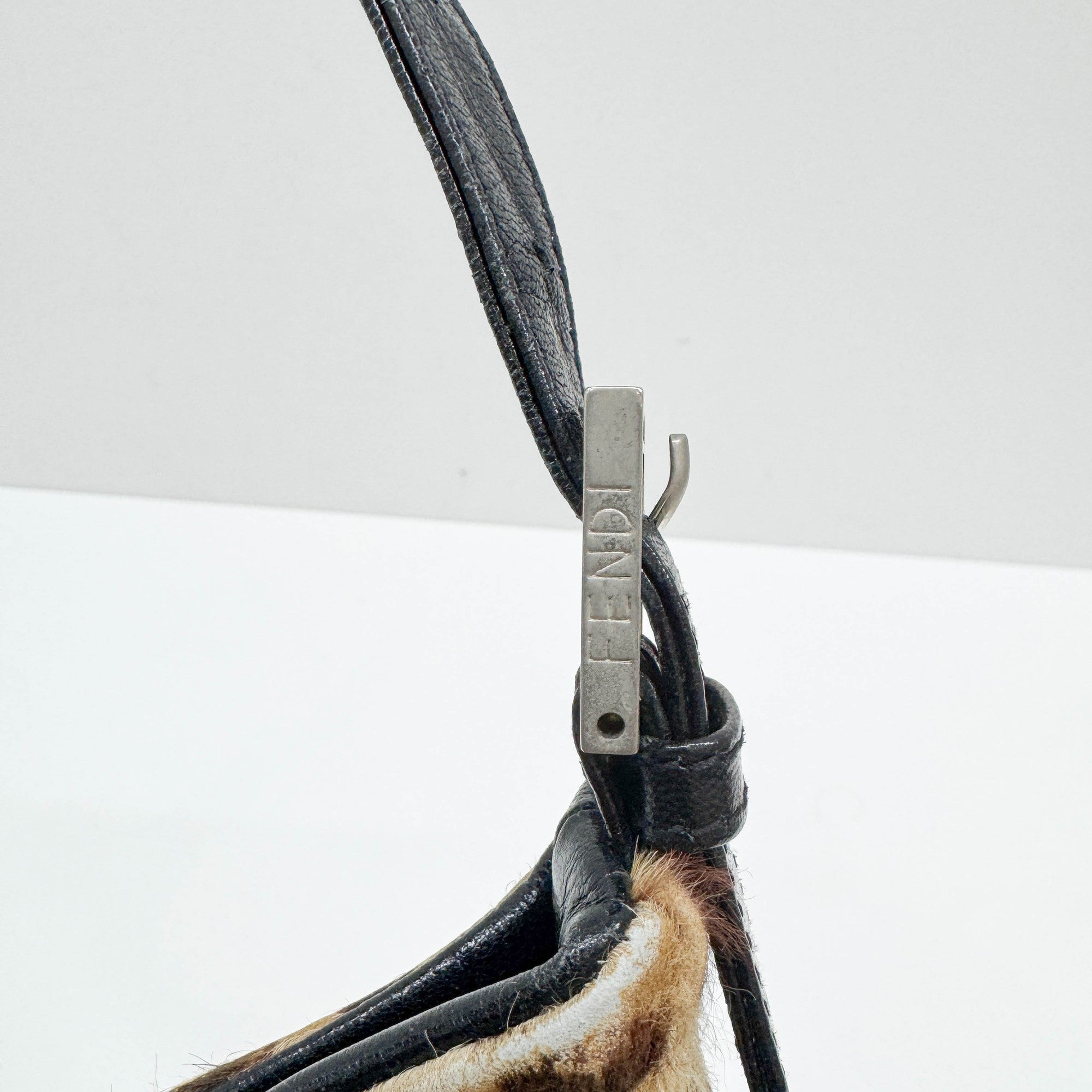 Brown Leopard Print Pony Hair Shoulder Bag