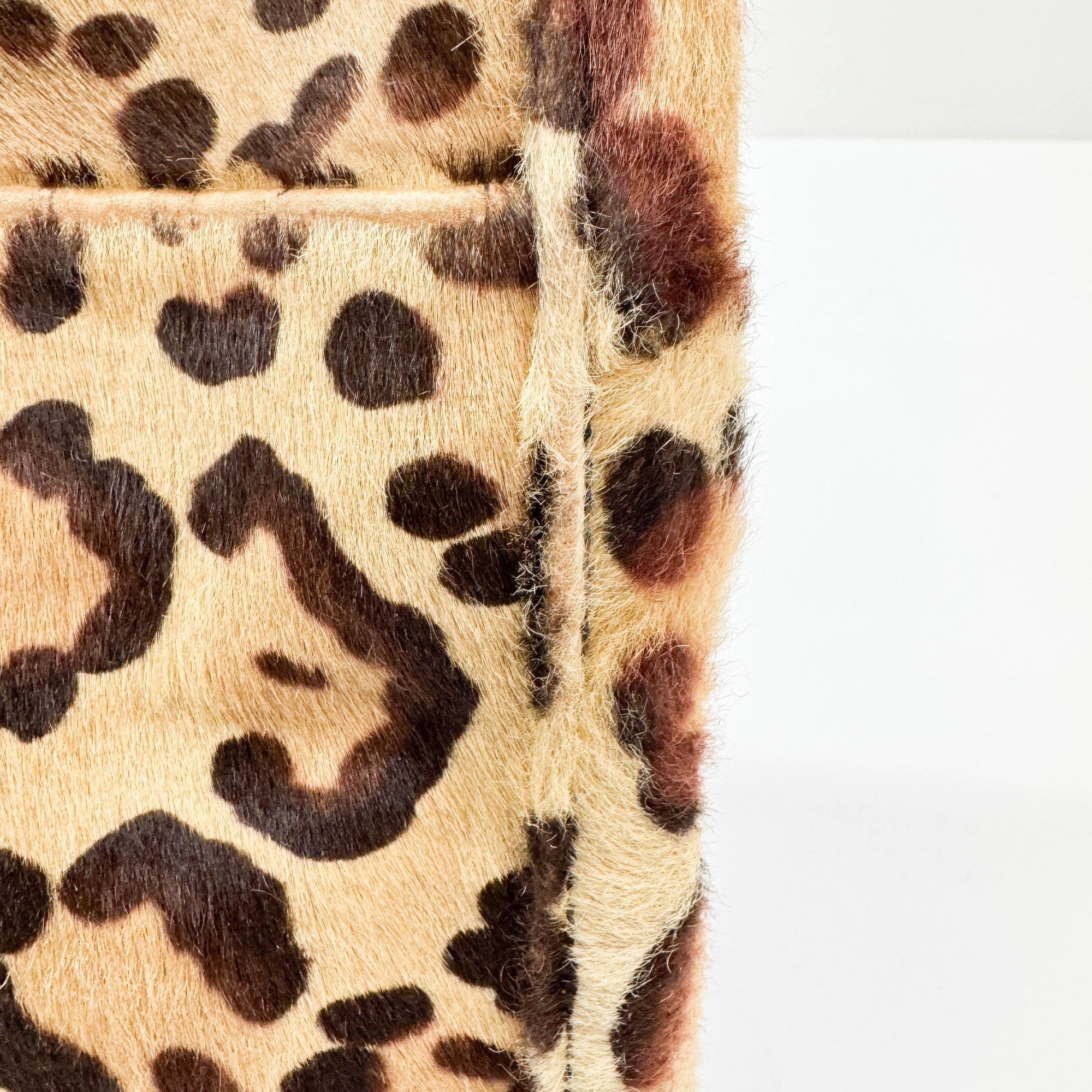 Brown Leopard Print Pony Hair Shoulder Bag