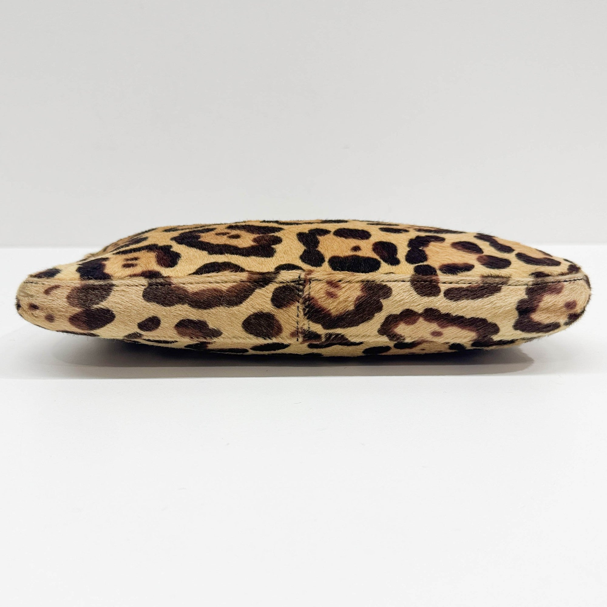 Brown Leopard Print Pony Hair Shoulder Bag