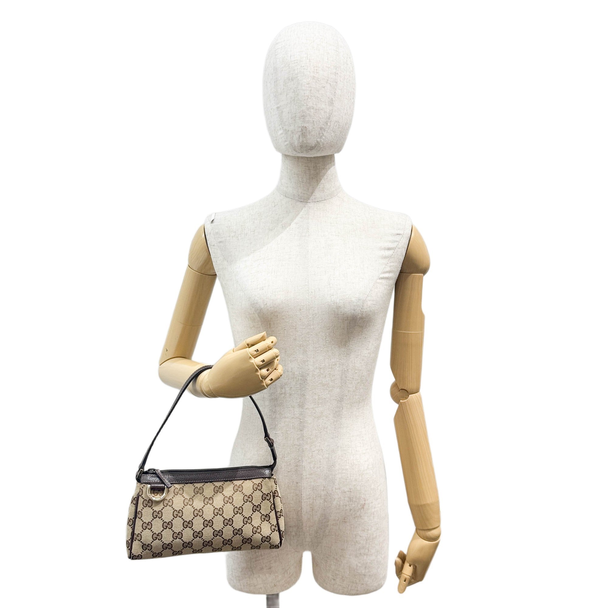 Abbey Brown GG Canvas Shoulder Bag